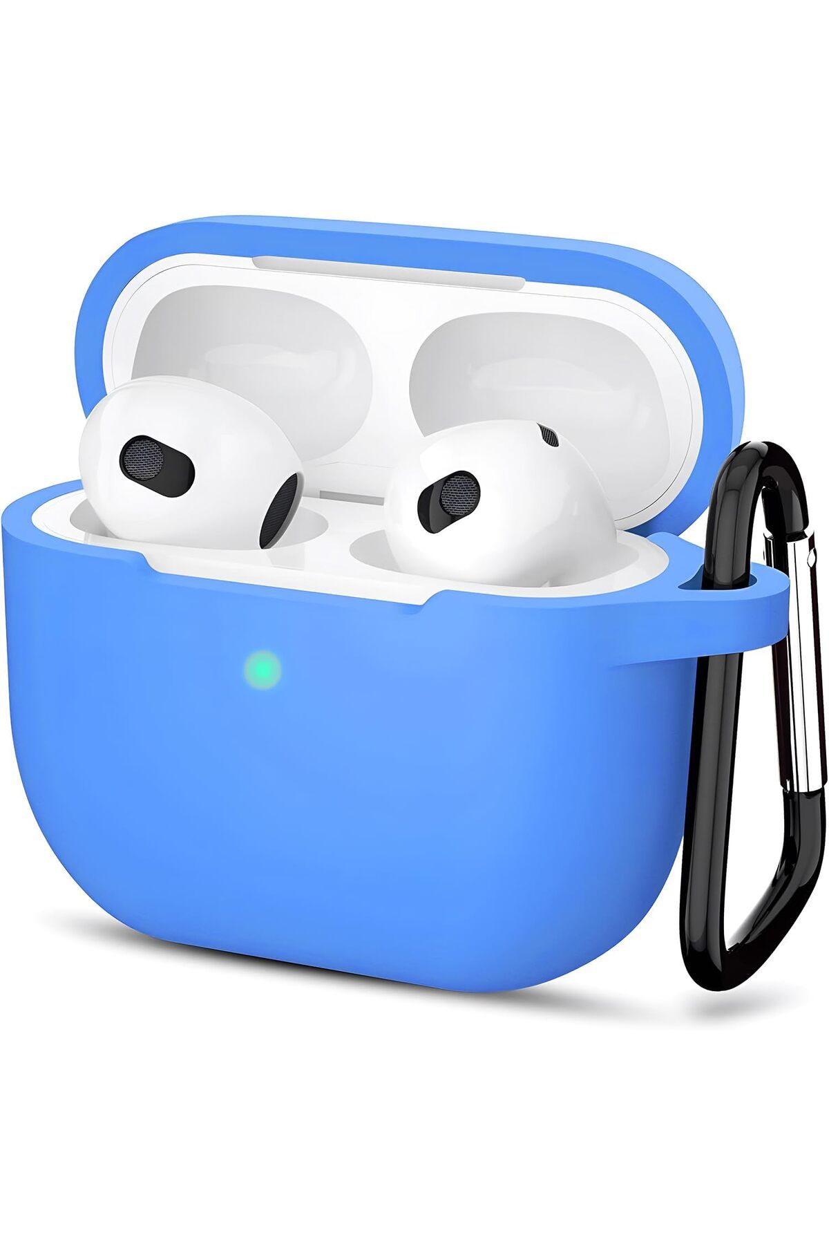 STOREMAX htpshopmx Airpods 3 ile Uyumlu Dışı Pürüzsüz Silikon İçi Kadife Cihazı Tam Saran ve Zamanla