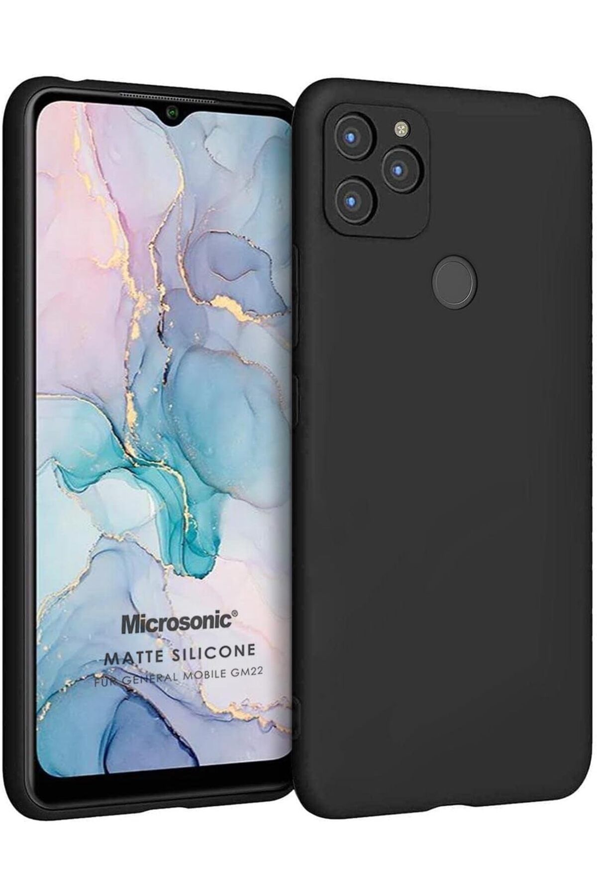 STOREMAX srhtDS Matte Silicone General Mobile GM 22 için Kılıf Siyah [GM 22 ile Uyumlu Kılıf - Siyah] De