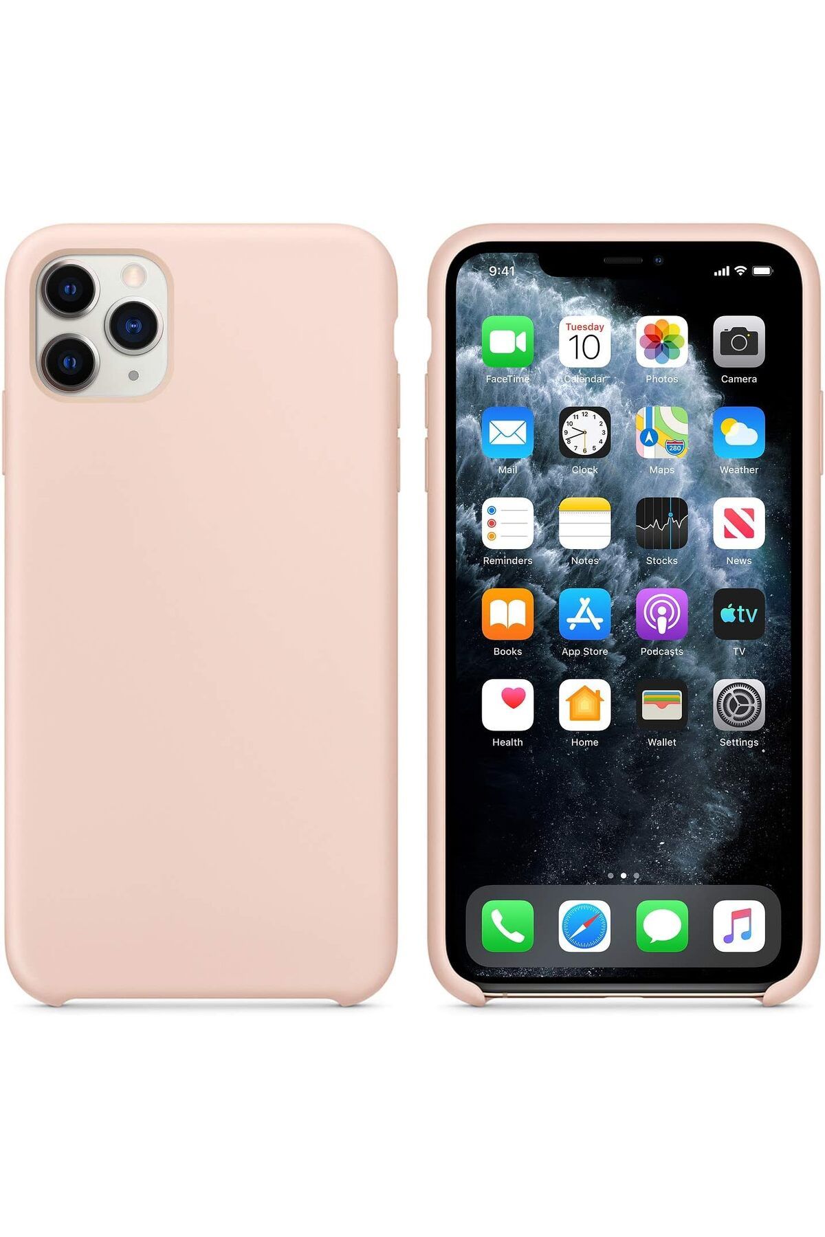 STOREMAX lbstorex iPhone 11 Pro (5.8'') için Kılıf Liquid Lansman Silikon Kum Pembesi [iPhone 11 Pro ile U