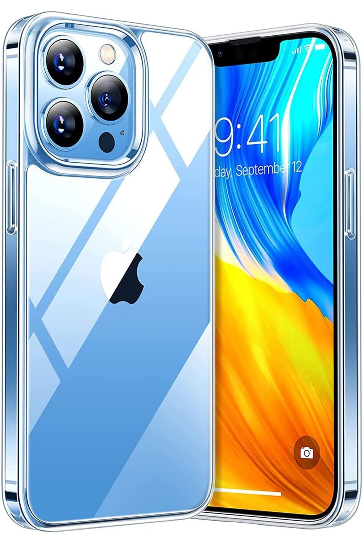 STOREMAX cmllashop iPhone 13 Pro Max/iPhone 13 Pro/iPhone 13 HardBump Sert Yüzeyli Kılıf - Şeffaf (iPhone