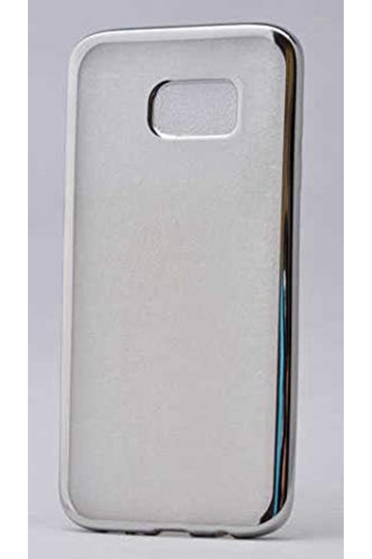 STOREMAX daiviolastore Galaxy S6 Edge Uyumlu Lazer Kesim Yumuşak Silikon Kılıf (Gümüş Rengi) DLStore 99