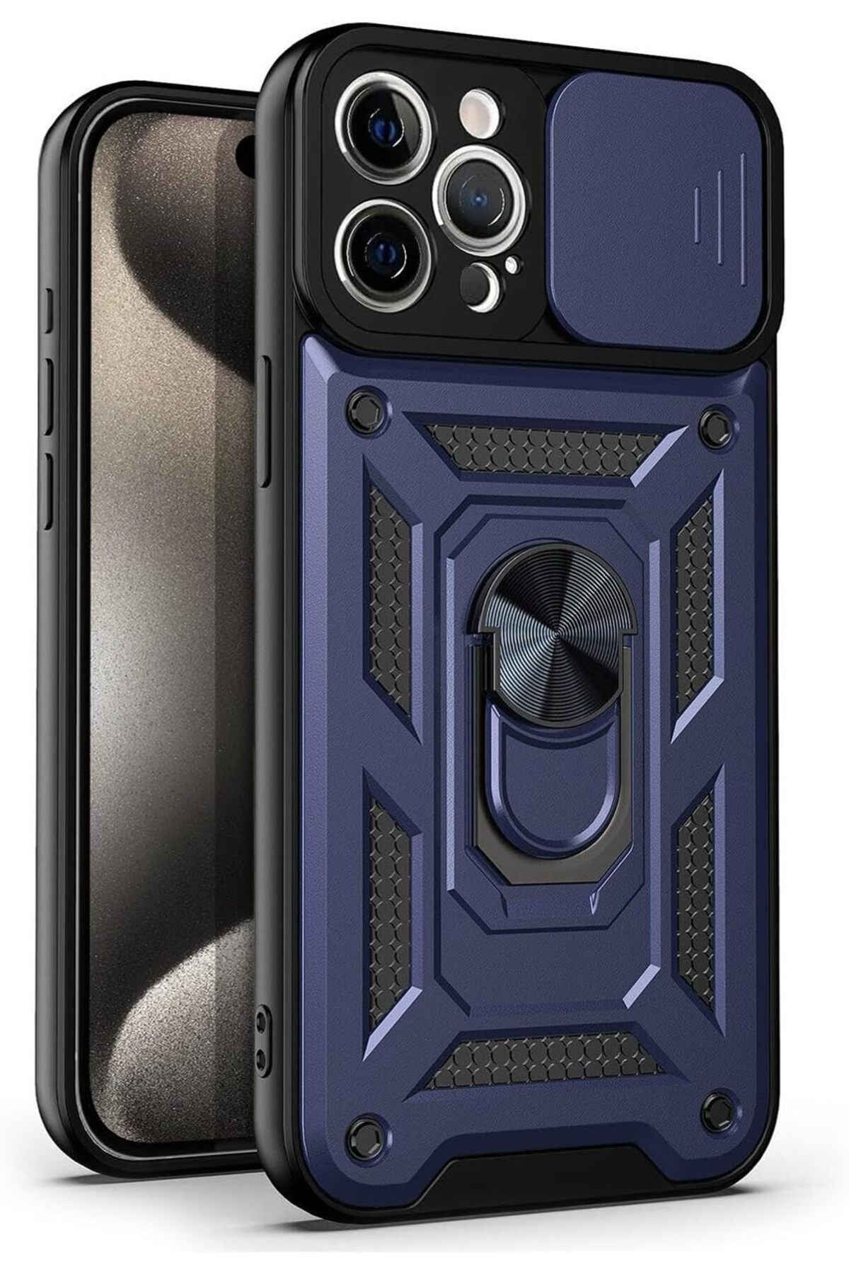 STOREMAX mrttnca iPhone 15 Pro Max için Kılıf Impact Resistant Lacivert [iPhone 15 Pro Max ile Uyumlu Kıl