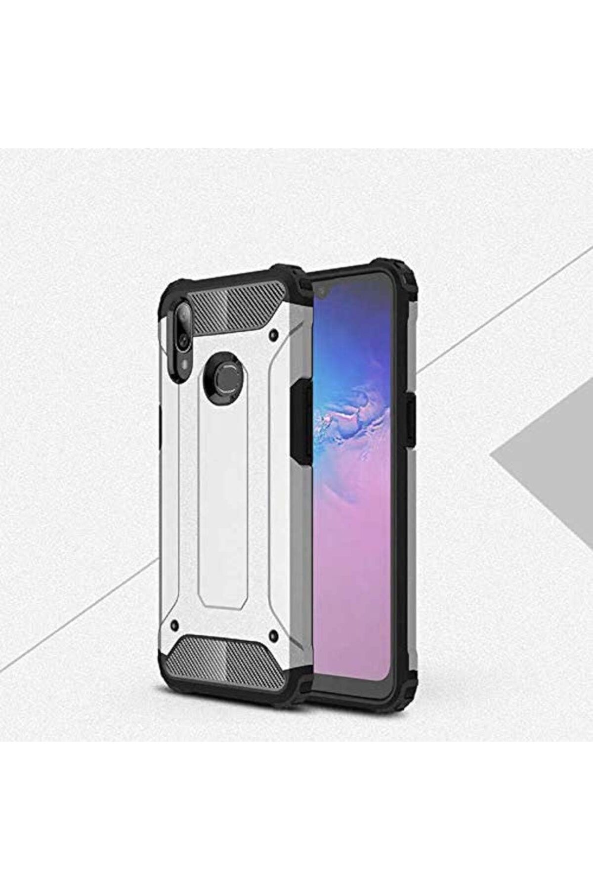 STOREMAX cmllashop Galaxy A10 S ile uyumlu Kılıf Zore Crash Zırh Tipi Koruyucu Çift Katmanlı Silikon Kap