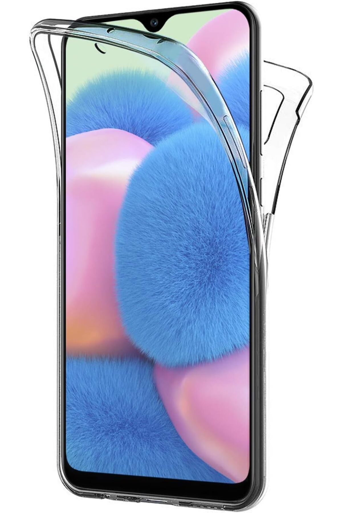 STOREMAX srhtDS Galaxy A30s Kılıf 6 tarafı tam full koruma 360 Clear Soft Şeffaf Desing 266450