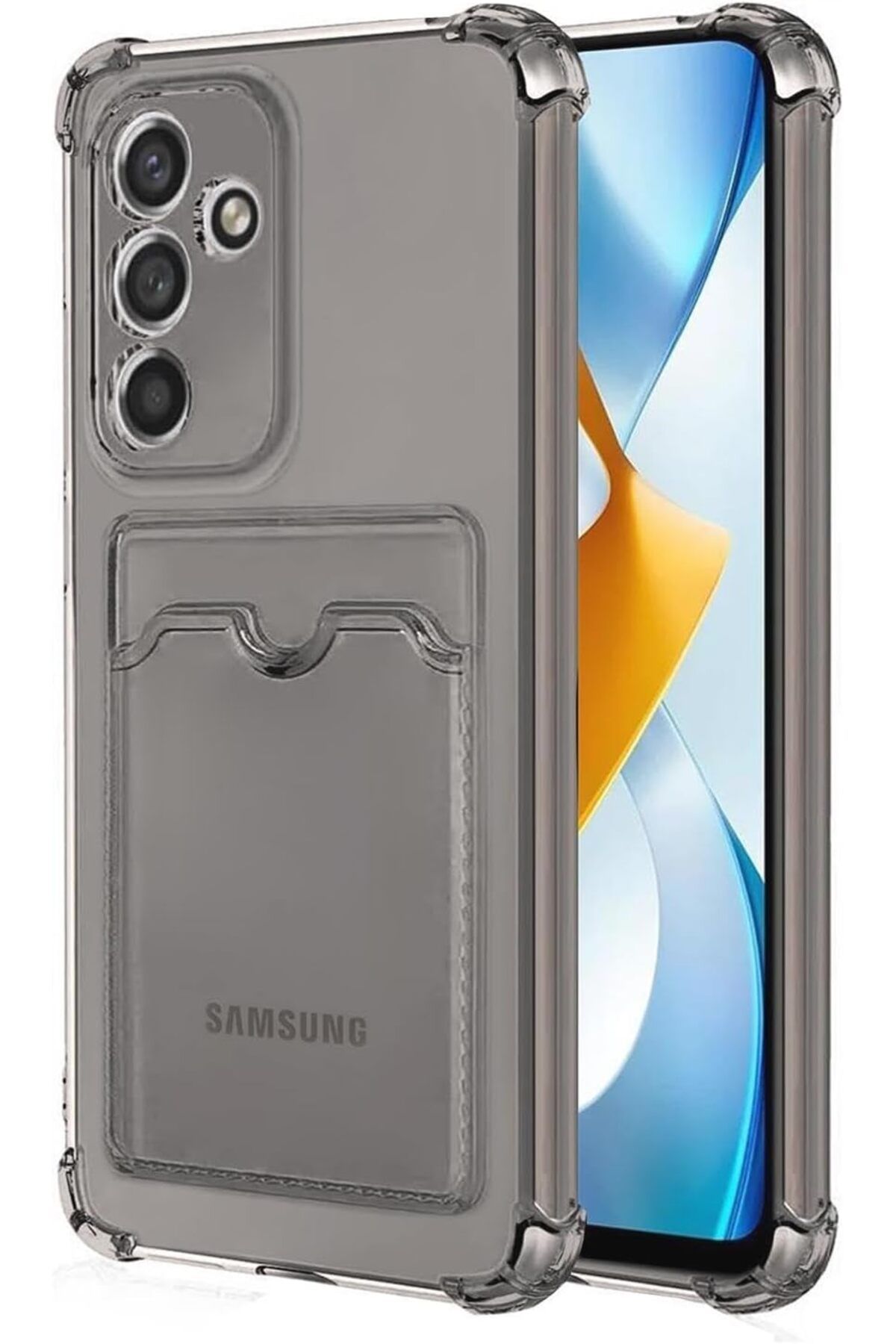 STOREMAX cmllashop Galaxy S23 FE Card Slot Shock için Kılıf Füme [Galaxy S23 FE ile Uyumlu Kılıf - Füm