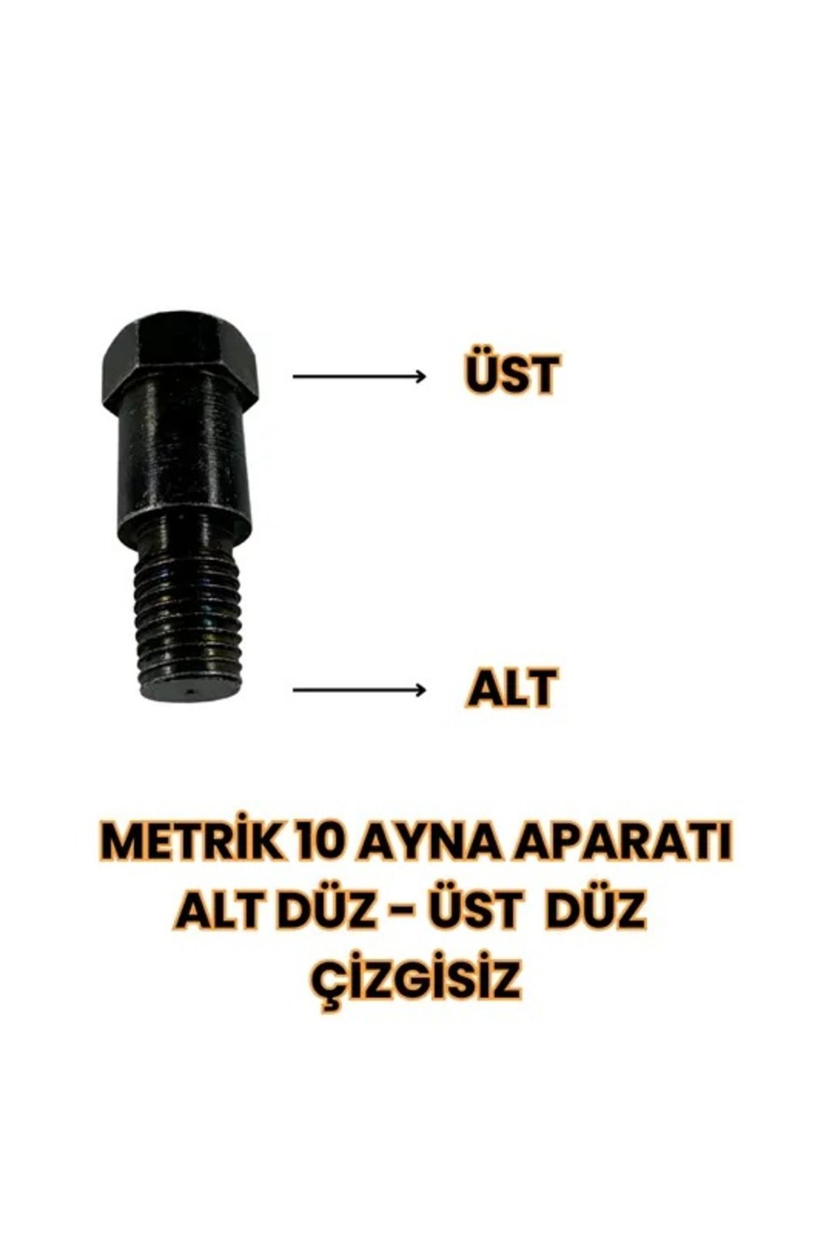 MOTOSPARTAN Ayna Aparatı Adaptörü Siyah +10 +10 (10mm Düzden 10mm Düze)