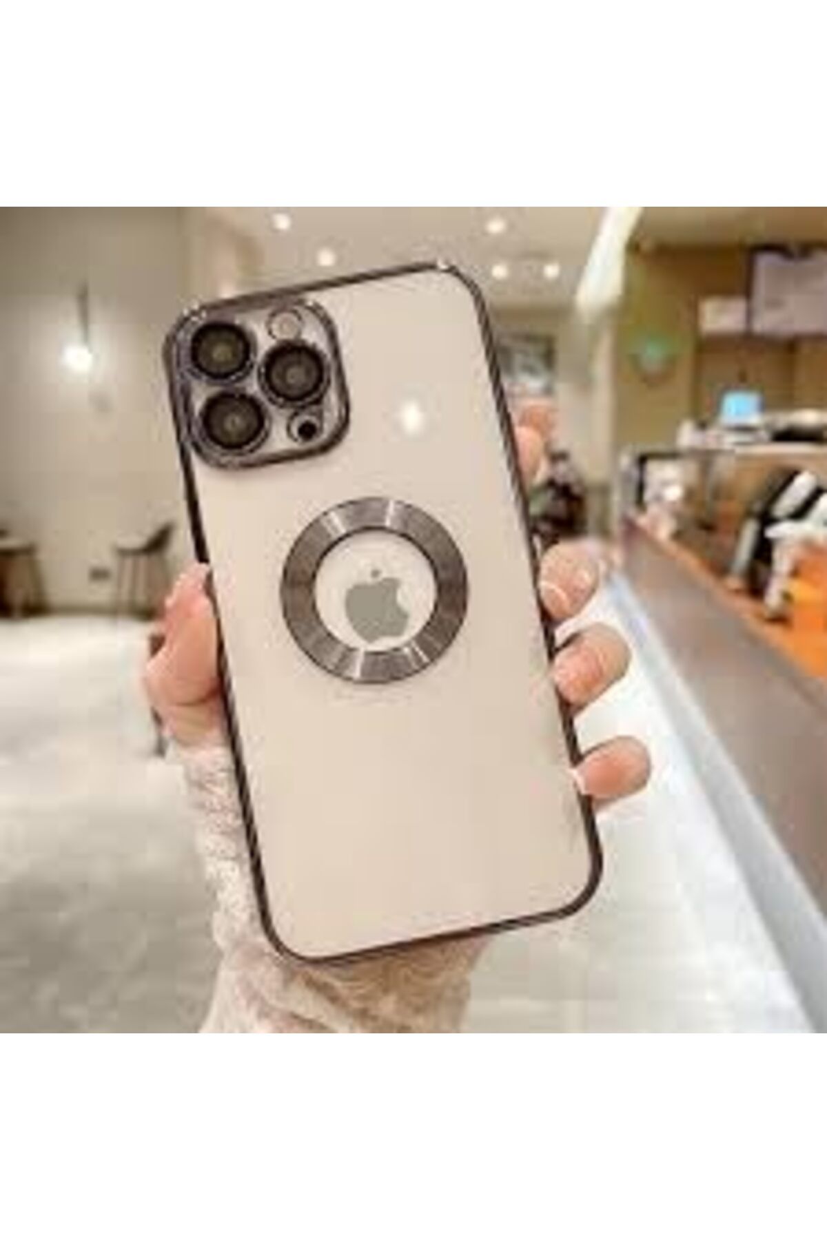 salesalbutik aks iPhone 14 pro max uyumlu lens korumalı lazer kılıf siyah