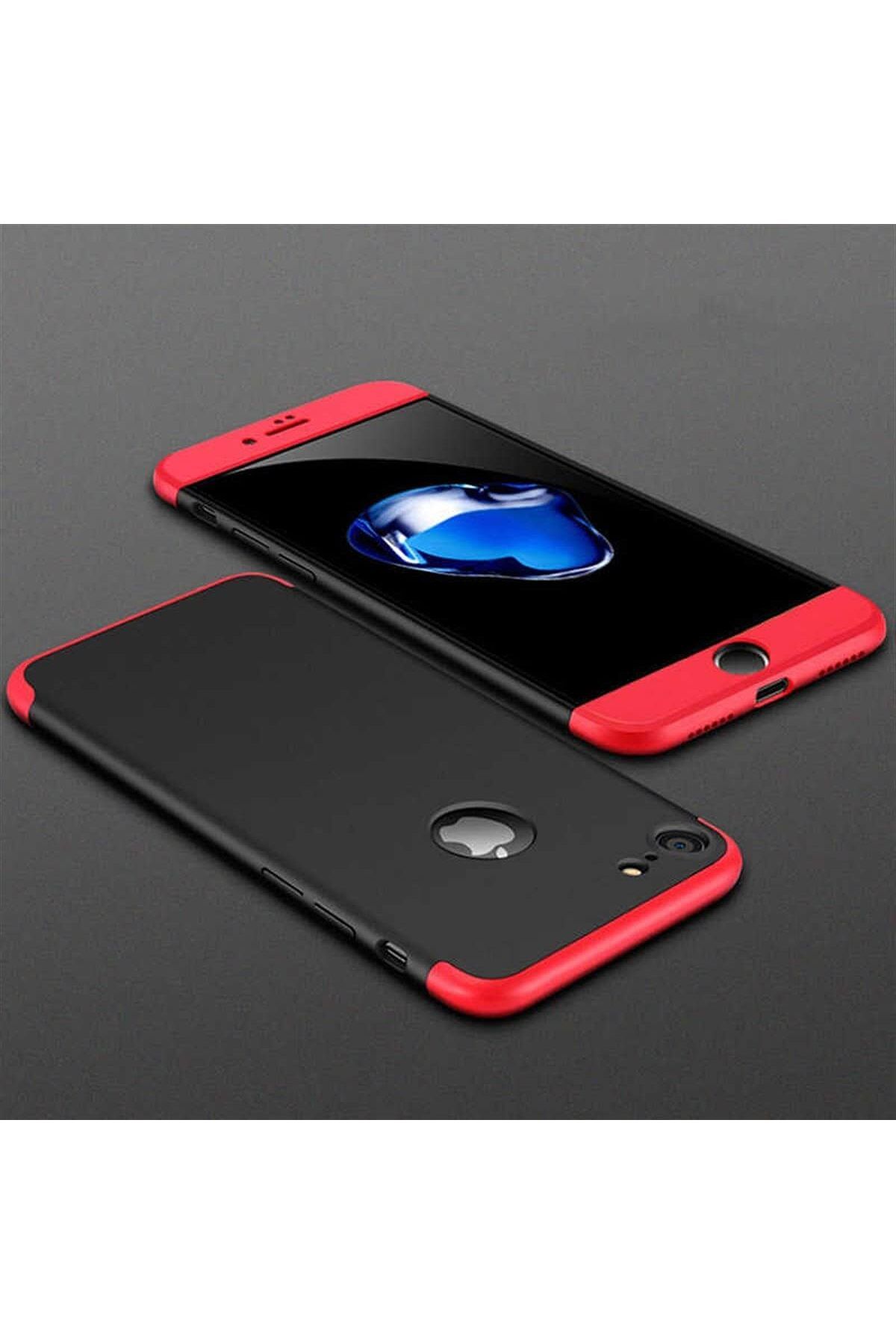 STOREMAX lvnmblya iPhone 6 Plus / 6S Plus ile uyumlu Kılıf Double Dip AYS 3in1 Sert Rubber Kapak Siyah-Kır