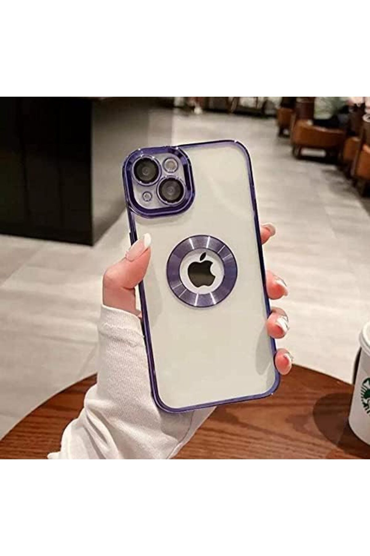 STOREMAX daiviolastore aks iPhone 14 uyumlu lens korumalı lazer kılıf mor DLStore 990396