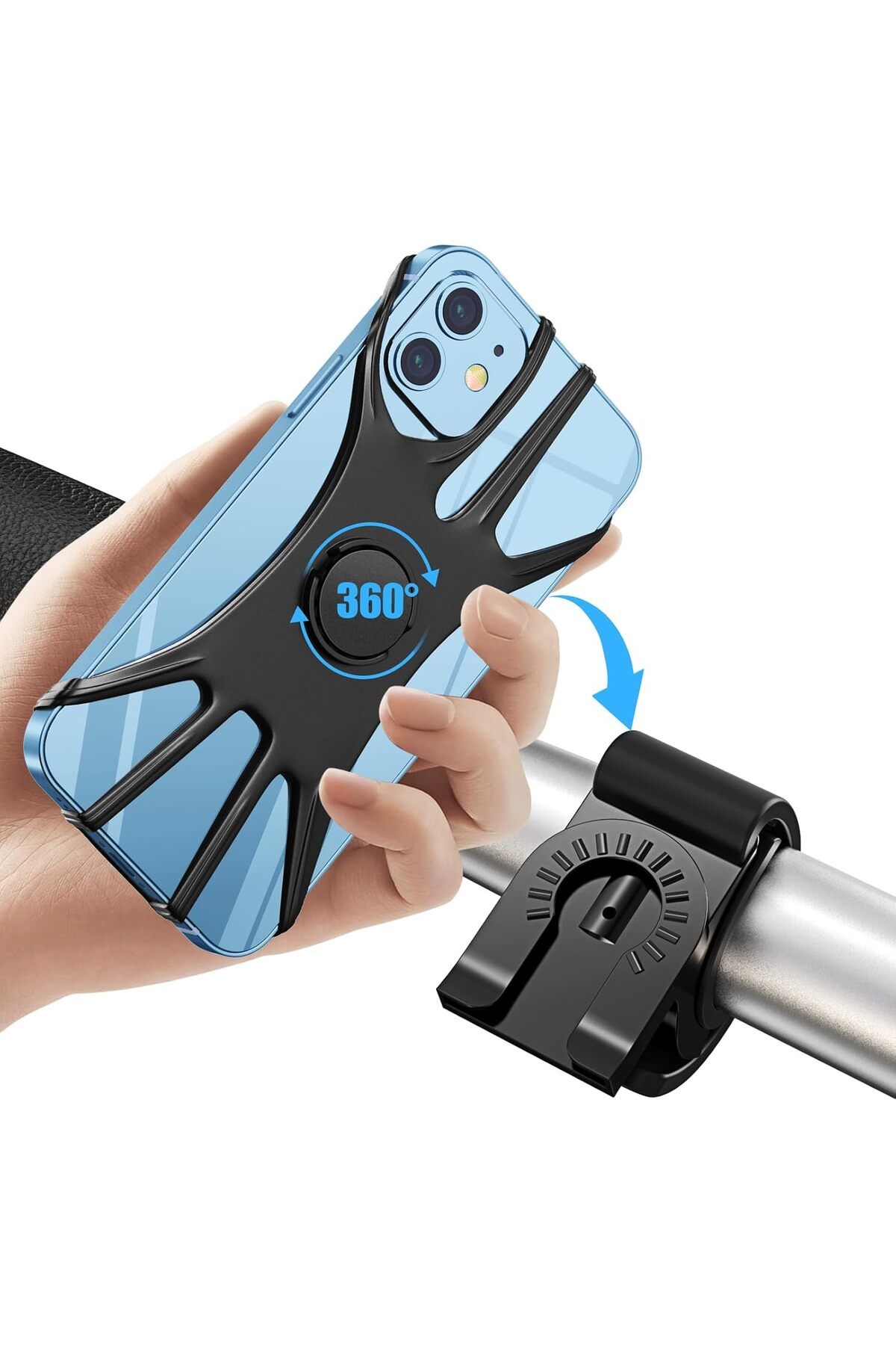 STOREMAX lbstorex Bisiklet Telefon Montajı, [360°Dönme Darbelere Dayanıklı] Bisiklet Telefon Tutacağı,