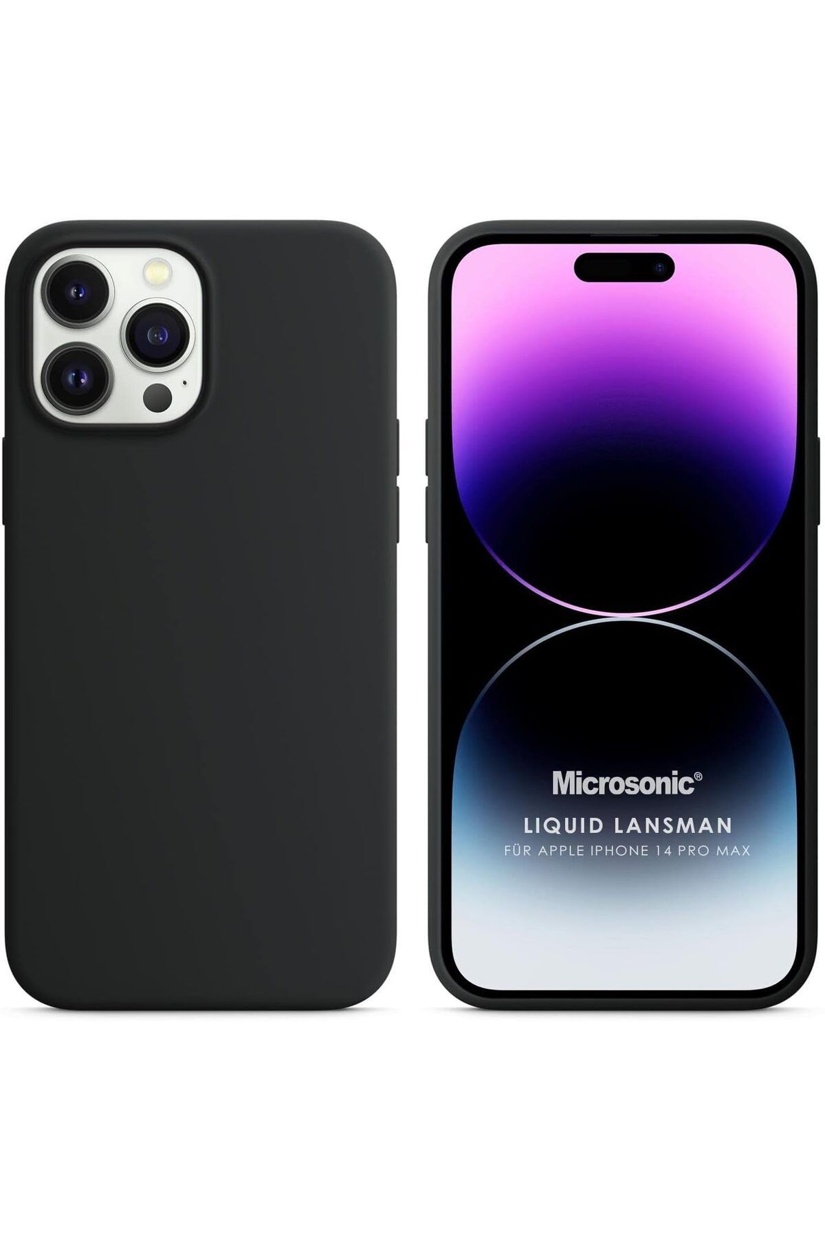 STOREMAX cmllashop iPhone 14 Pro Max için Kılıf Liquid Lansman Silikon Siyah [iPhone 14 Pro Max ile Uyumlu