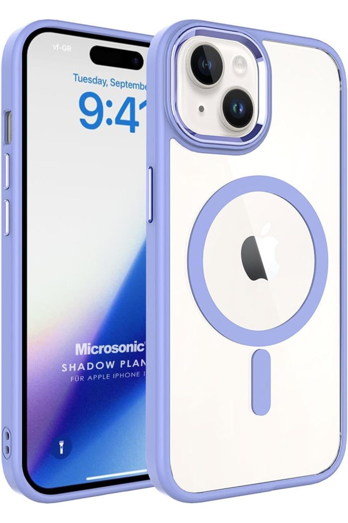 STOREMAX lbstorex Kılıf iPhone 15 Plus için Magsafe Shadow Planet Lila [iPhone 15 Plus ile Uyumlu Kılıf