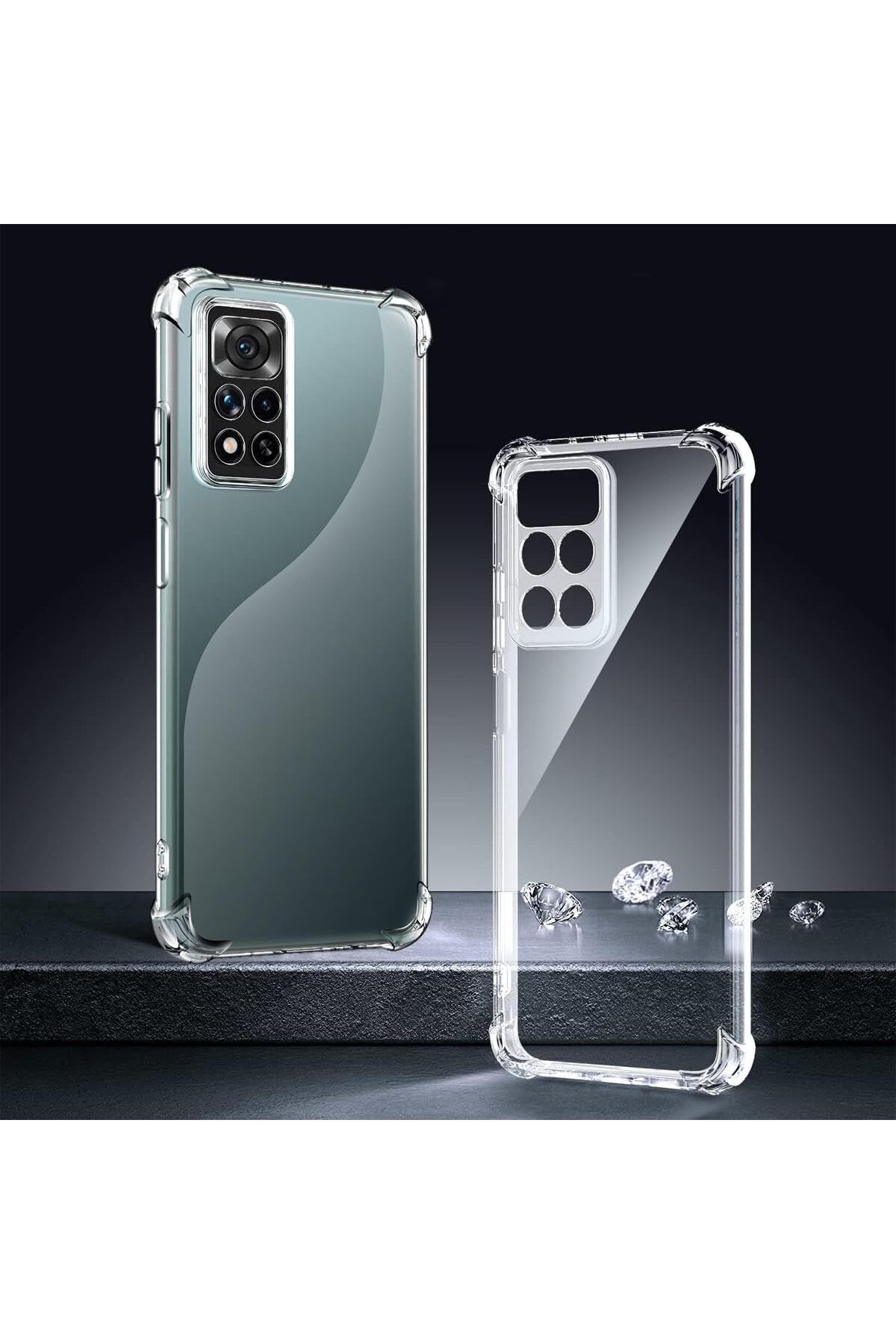 STOREMAX cmllashop Xiaomi Redmi Note 11 Pro ve Note 12 Pro (4G) Uyumlu Kenar ve Darbe Korumalı Anti Shock Da