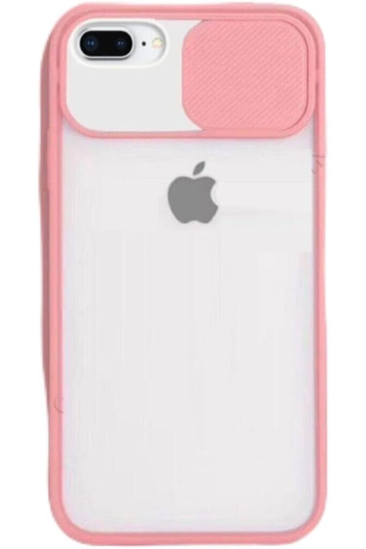 STOREMAX lbstorex Iphone 6 Plus uyumlu Kılıf Kamera Lens Sürgülü Korumalı, Kenar Renkli, Arkası Buzlu