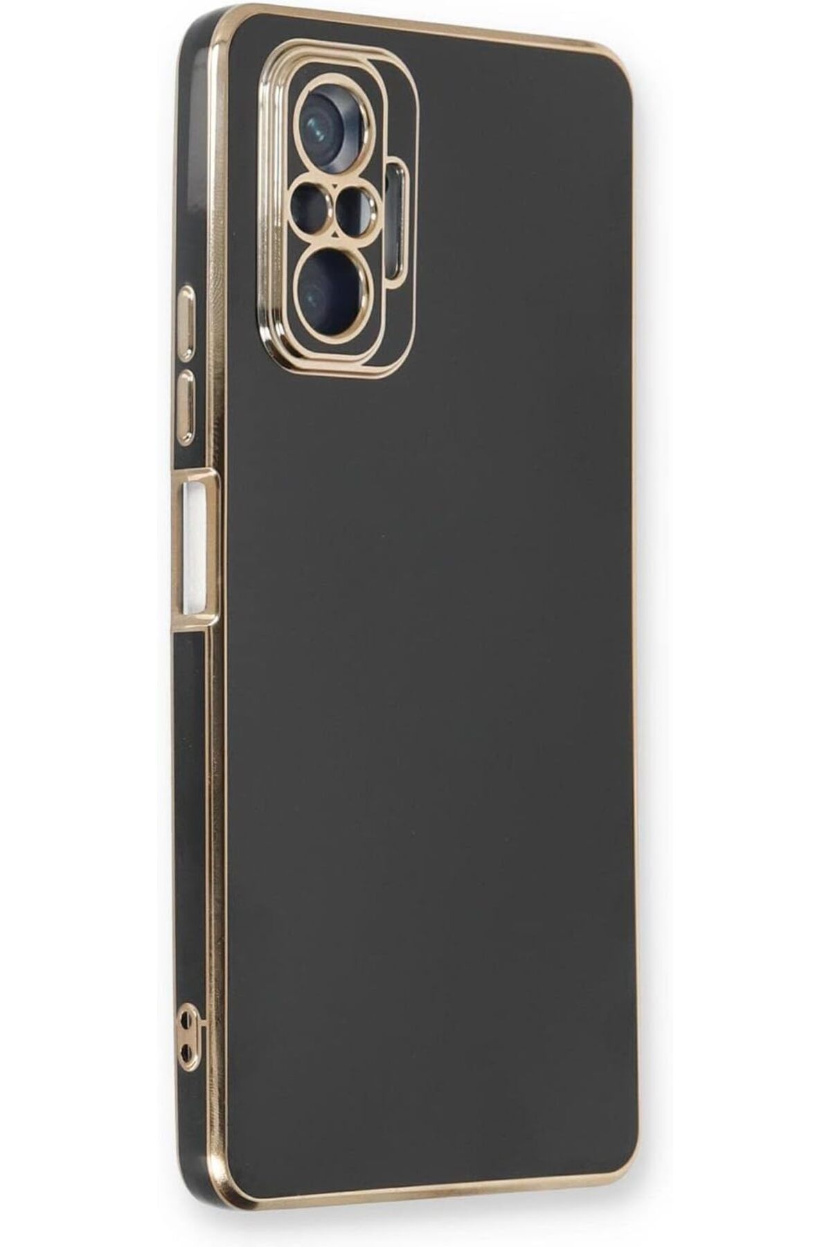 STOREMAX sellbuystore Xiaomi Redmi Note 10 Pro için Kılıf Olive Plated Siyah [Redmi Note 10 Pro ile Uyumlu