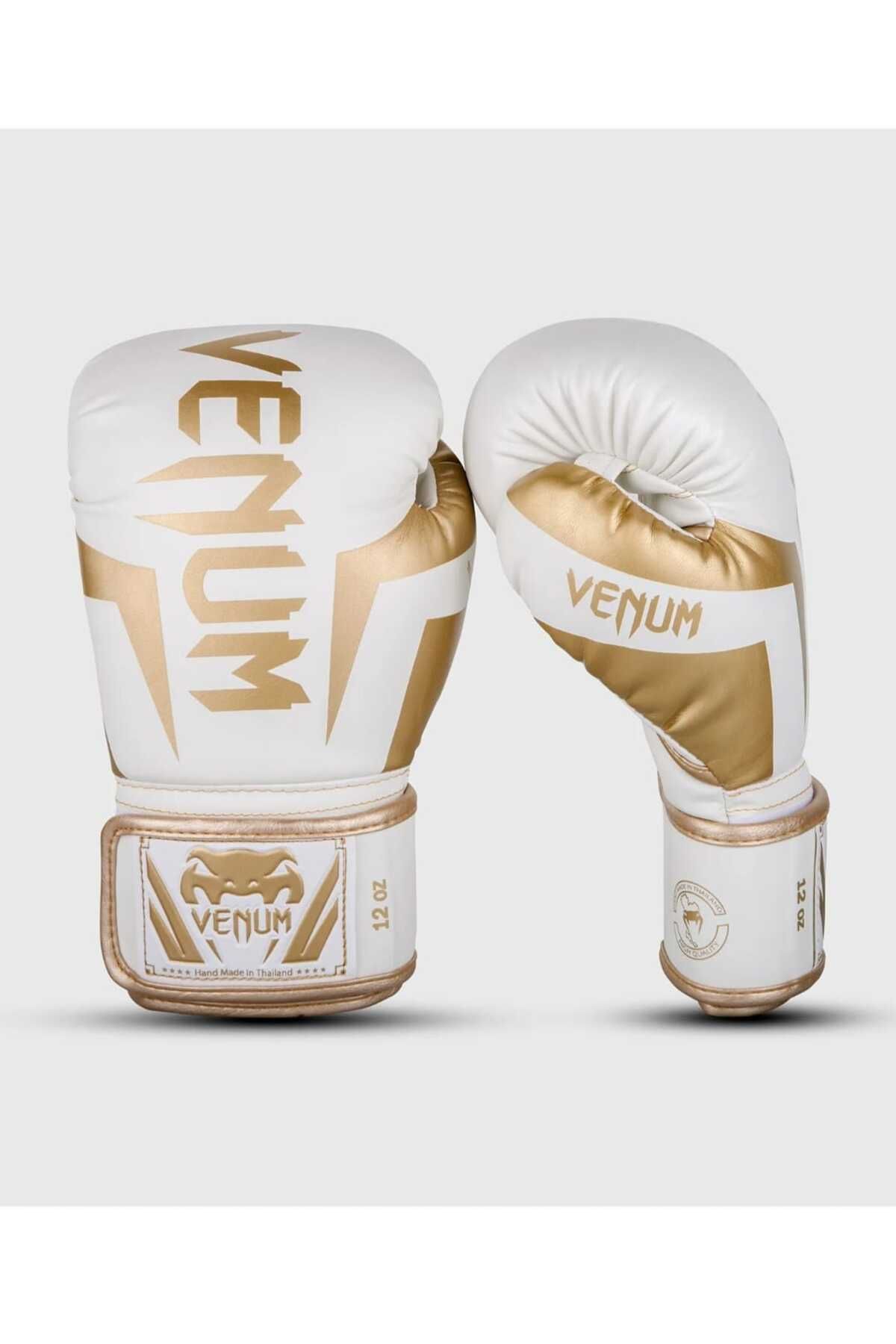 Octagon Boks Eldiveni Venum Beyaz Gold