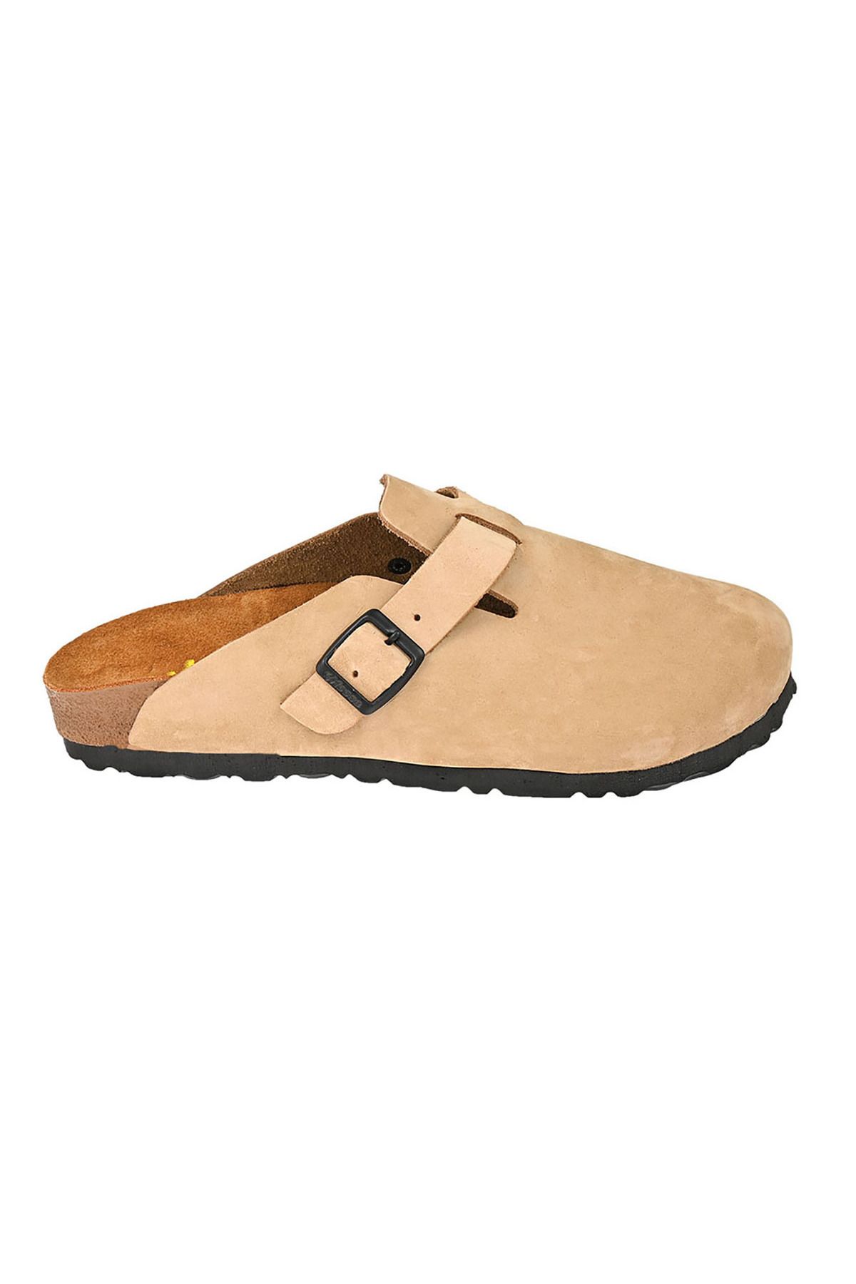 Moosefield-Papuci Boston Clog pentru femei din piele naturală bej 3