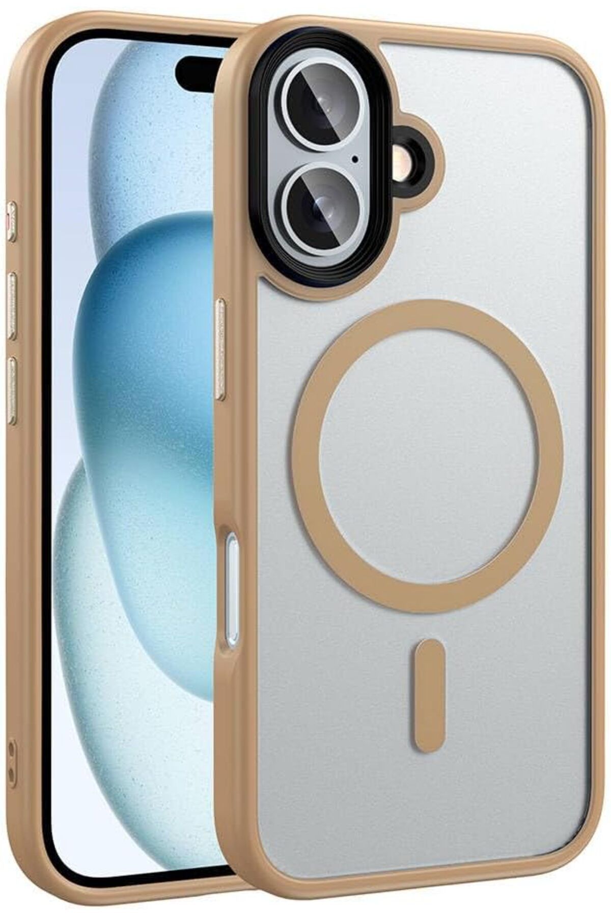 STOREMAX srhtDS İle Uyumlu iPhone 16 Plus Kılıf Mat Arka Yüzey Wireless Şarj Özellikli ZORE Flet Magsaf