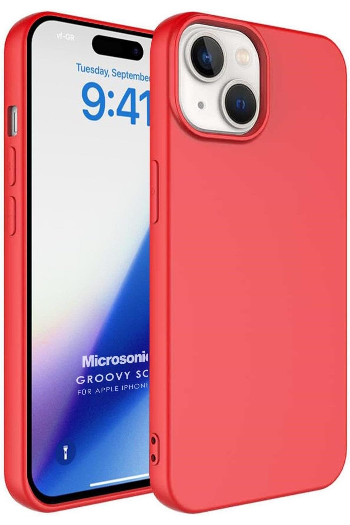 STOREMAX bystoreby Kılıf iPhone 15 Plus için Groovy Soft Kırmızı [iPhone 15 Plus ile Uyumlu Kılıf -