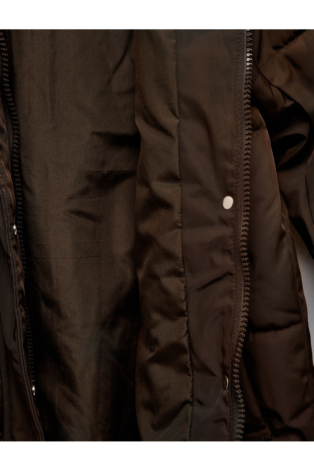 Koton-Oversize Puffer Jacket with Hooded Snap Button and Zipper 6