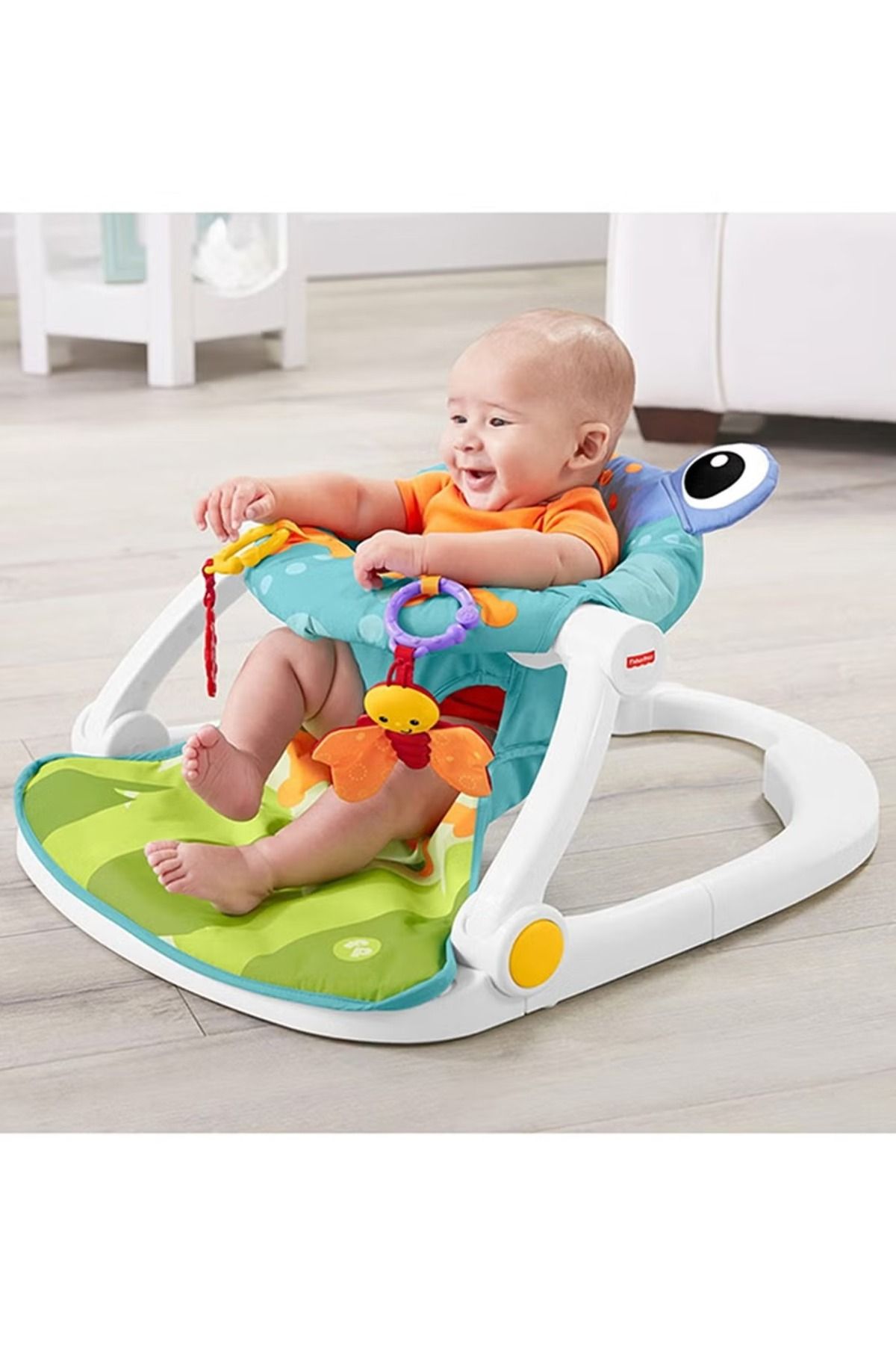 Generic-Sit-Me-Up Froggy Design Baby Foldable Floor Seat - Multicolour 2