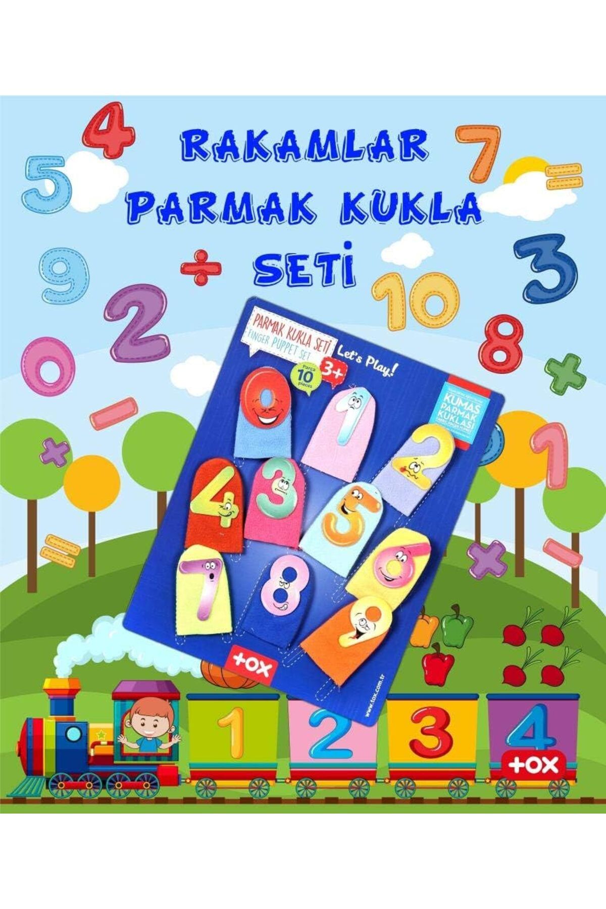 STOREMAX Rakamlar 10 Parça Parmak Kukla , Eğitici Oyuncak T64-1 655141