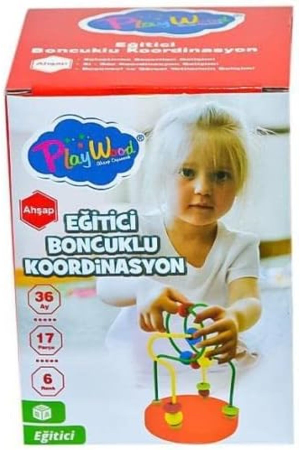 yenibagshop Oyuncak ONY-394 Ahşap Kutuda Mini Boncuklu Koordinasyon -