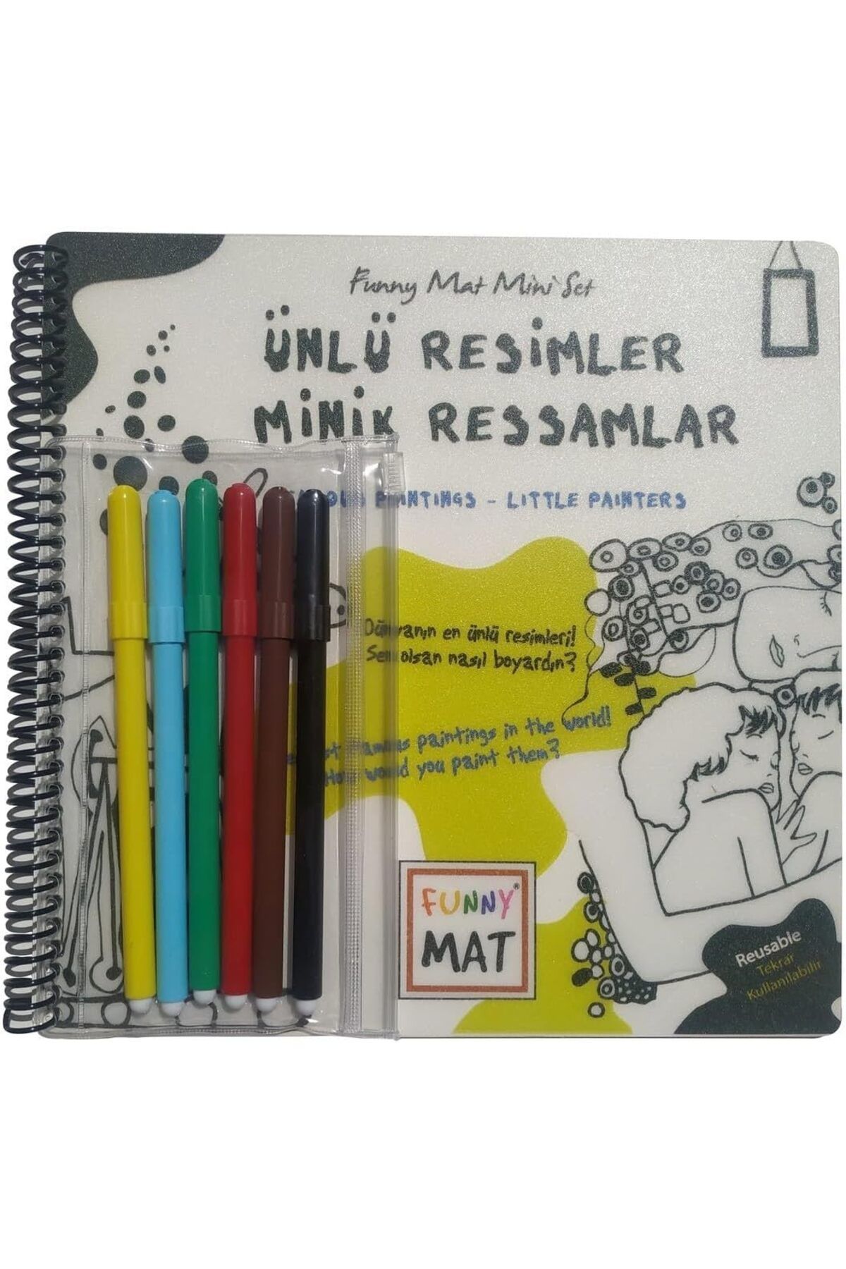 STOREMAX Erhnshp Çocuk Funny Mat Mini Set Ünlü Resimler Minik Ressamlar Kalemli rnbuyshop 995340