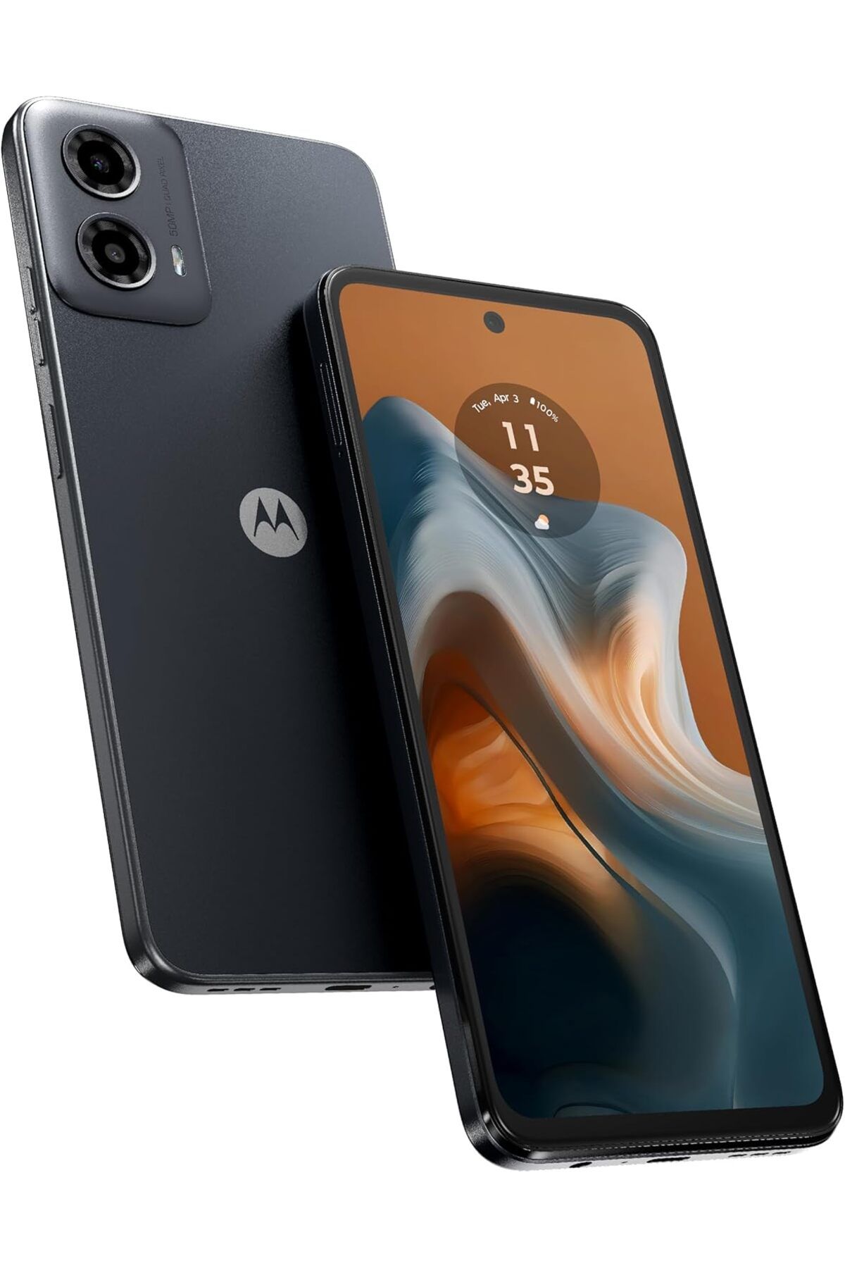 Motorola-g34 5G، ثنائي الشريحة 8 جيجابايت + 8 جيجابايت رام، 128 جيجابايت روم (أسود فحمي) - الإصدار الدولي 1