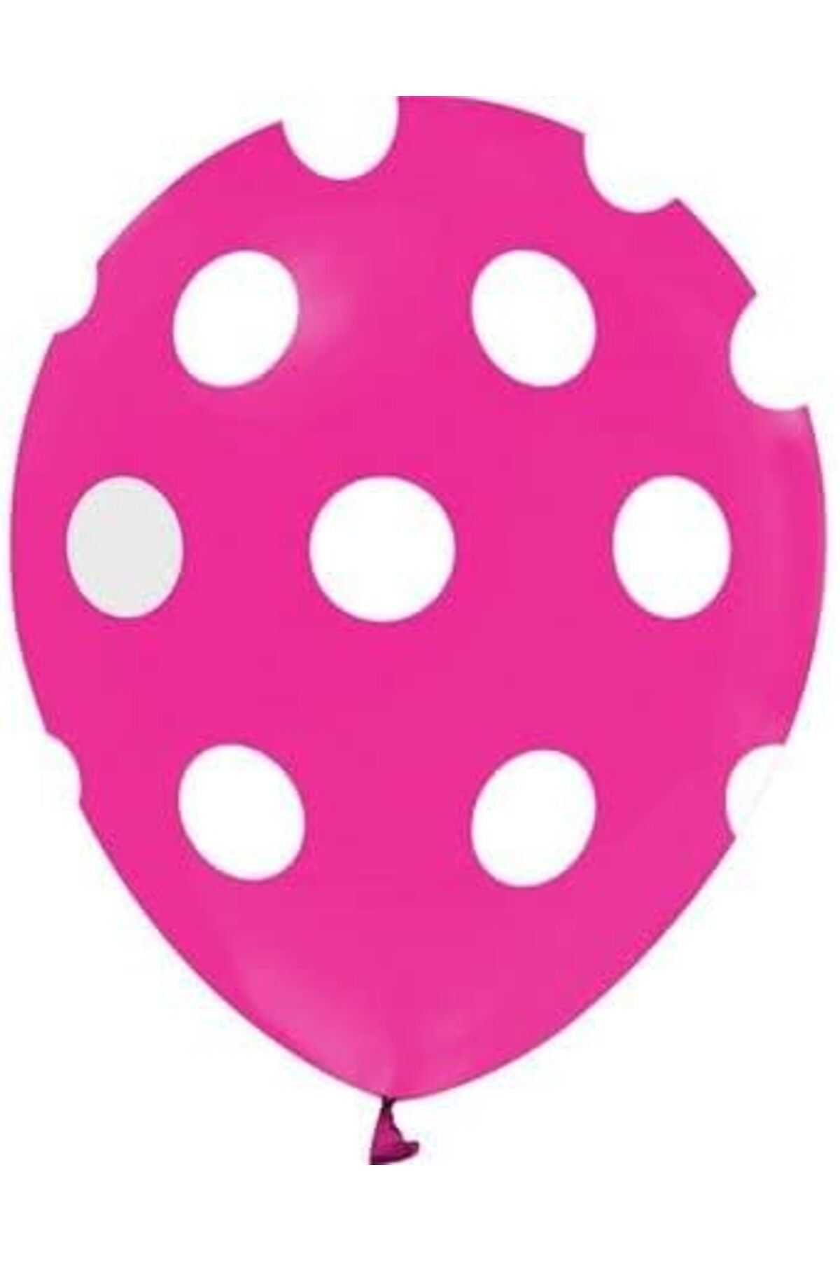 STOREMAX dlshop Marifetlerim - Fuşya Beyaz Puantiyeli Balon 12 inch 10 Adet star 990396