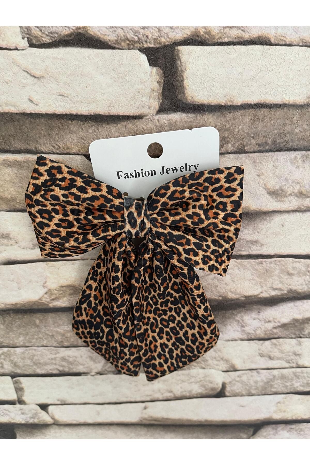 FASHİON JEWELRY Leopar Desenli Saç Tokası