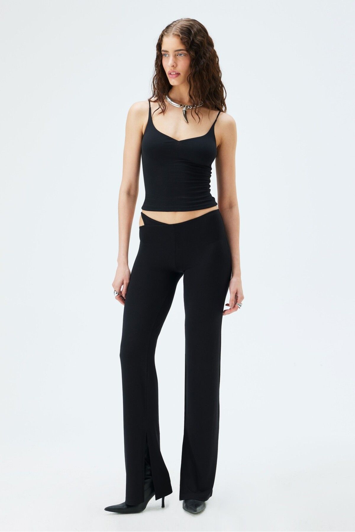 IAMNOTBASIC-Black Poly Pants 4