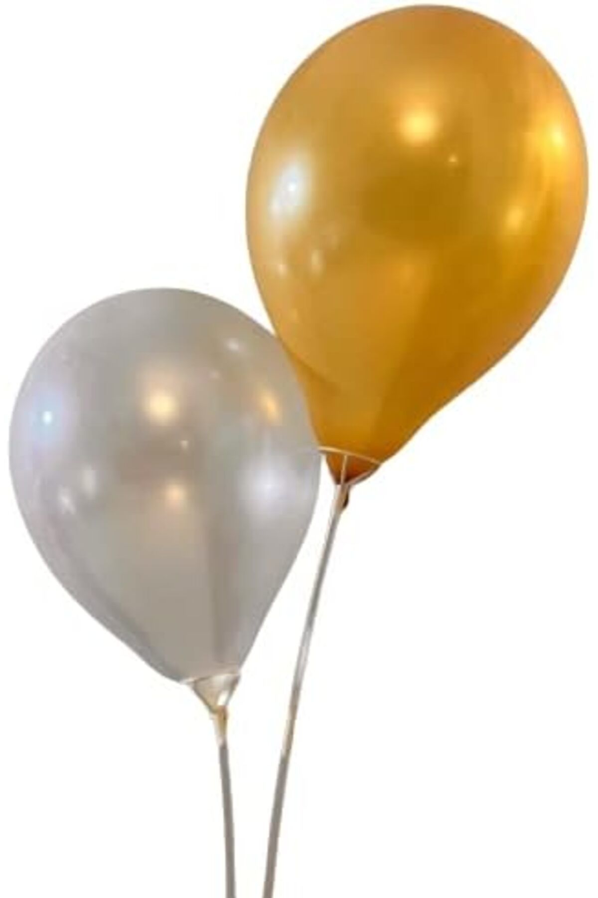 salesalbutik Good Stuff - 2 renkli 20'li balon (Gold-Beyaz)