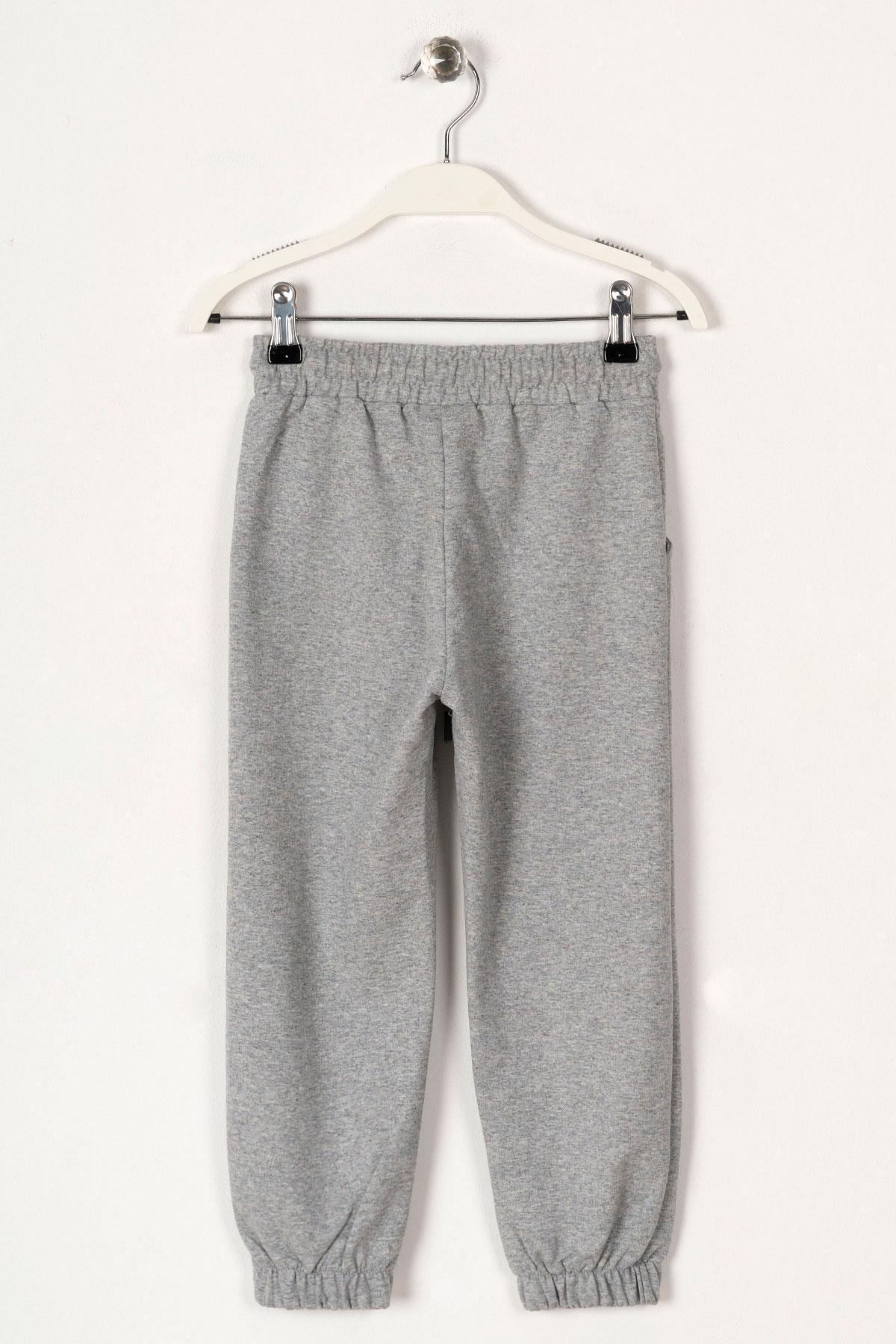 zepkids-Gray Color Girl's Tracksuit with Pockets Single Bottom 2