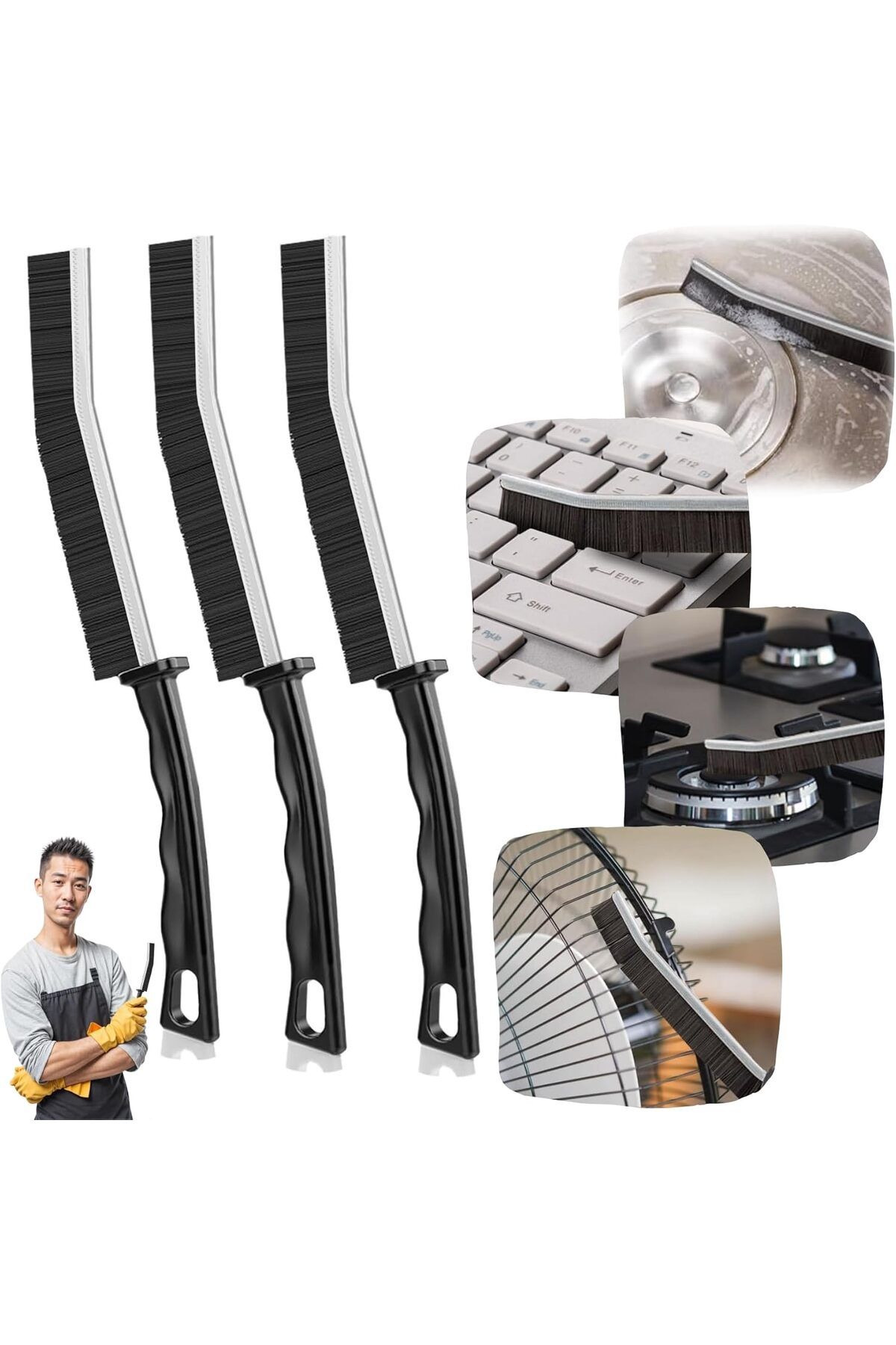 STOREMAX lbstorex Çatlak Temizleme Fırçası, Sert Kıllı Çatlak Temizleme Fırçası, Çatlak Fırçası