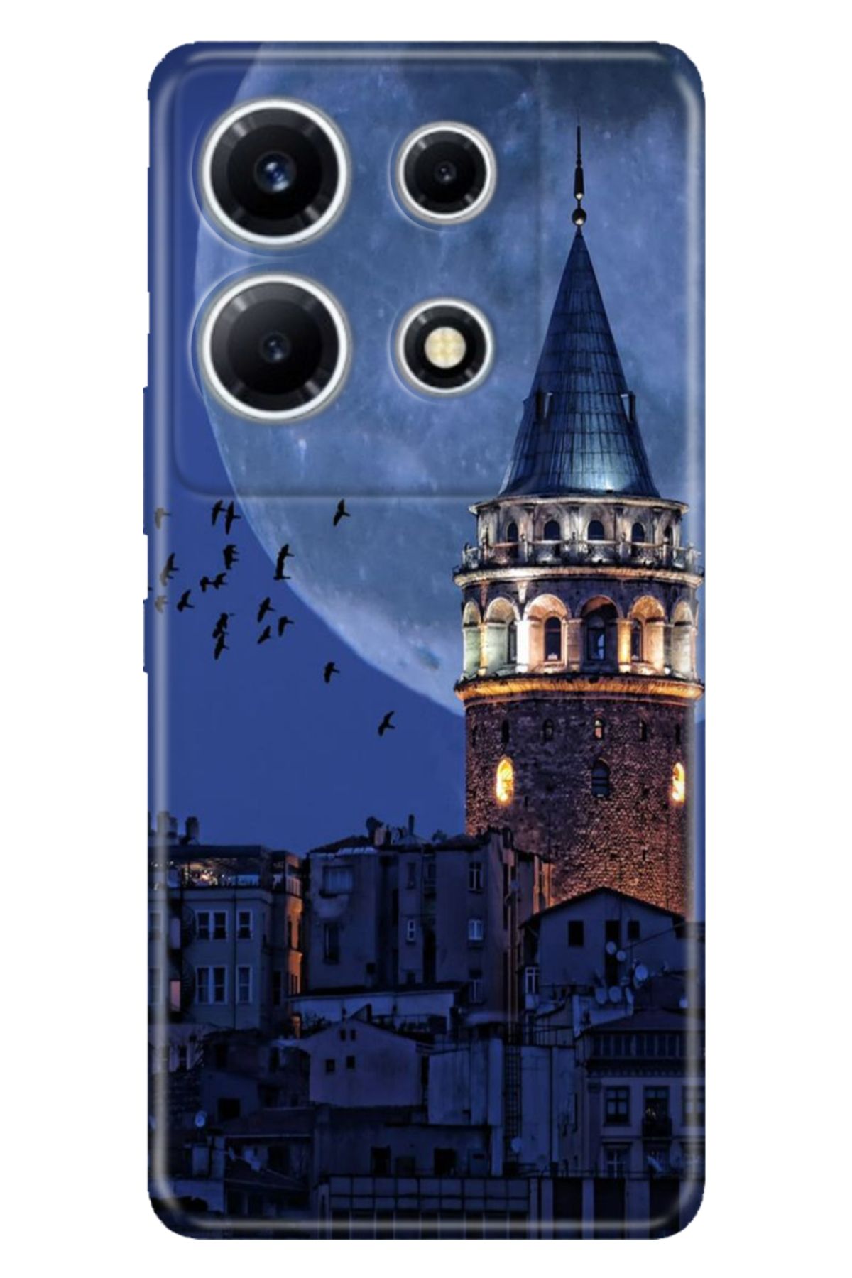 Cekuonline Infinix Note 30 Vip Kılıf Note 30 VIP Desenli TPU Silikon Galata Moon