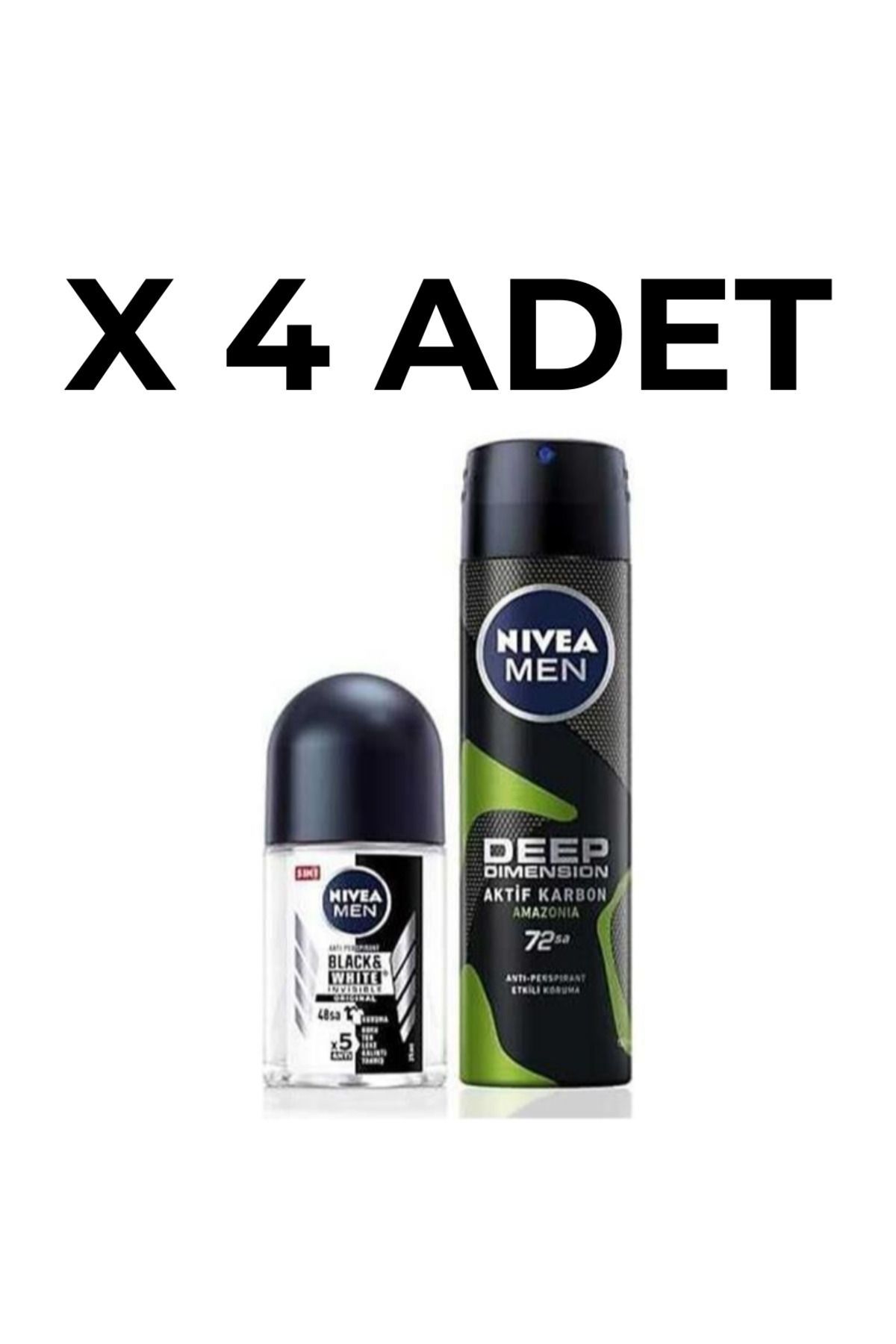 NIVEA DEO MEN 150 ML AMAZONIA + ROLL-ON 25 ML SET X 4 ADET