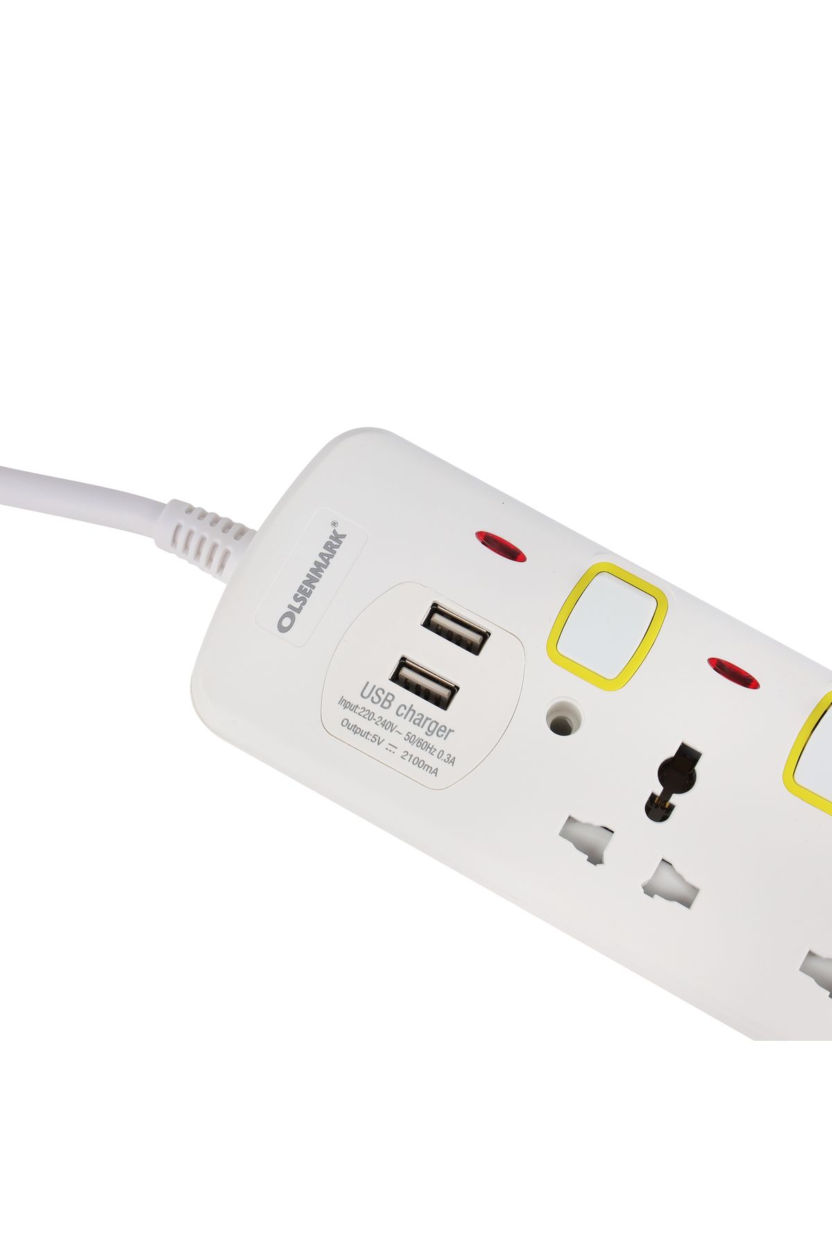 Olsenmark-3-way Extension Socket with Individual Switches- OMES1863D 5