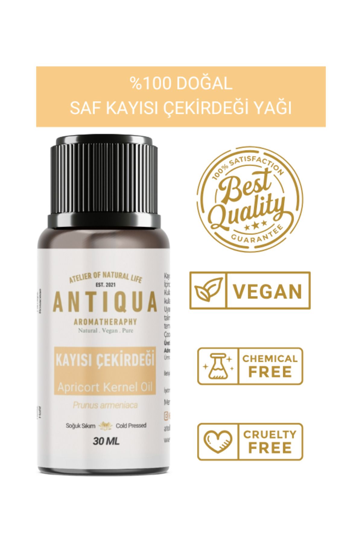 Antiqua Aromaterapi Kayısı Çekirdeği Yağı 30 Ml (%100 Saf ve Doğal9