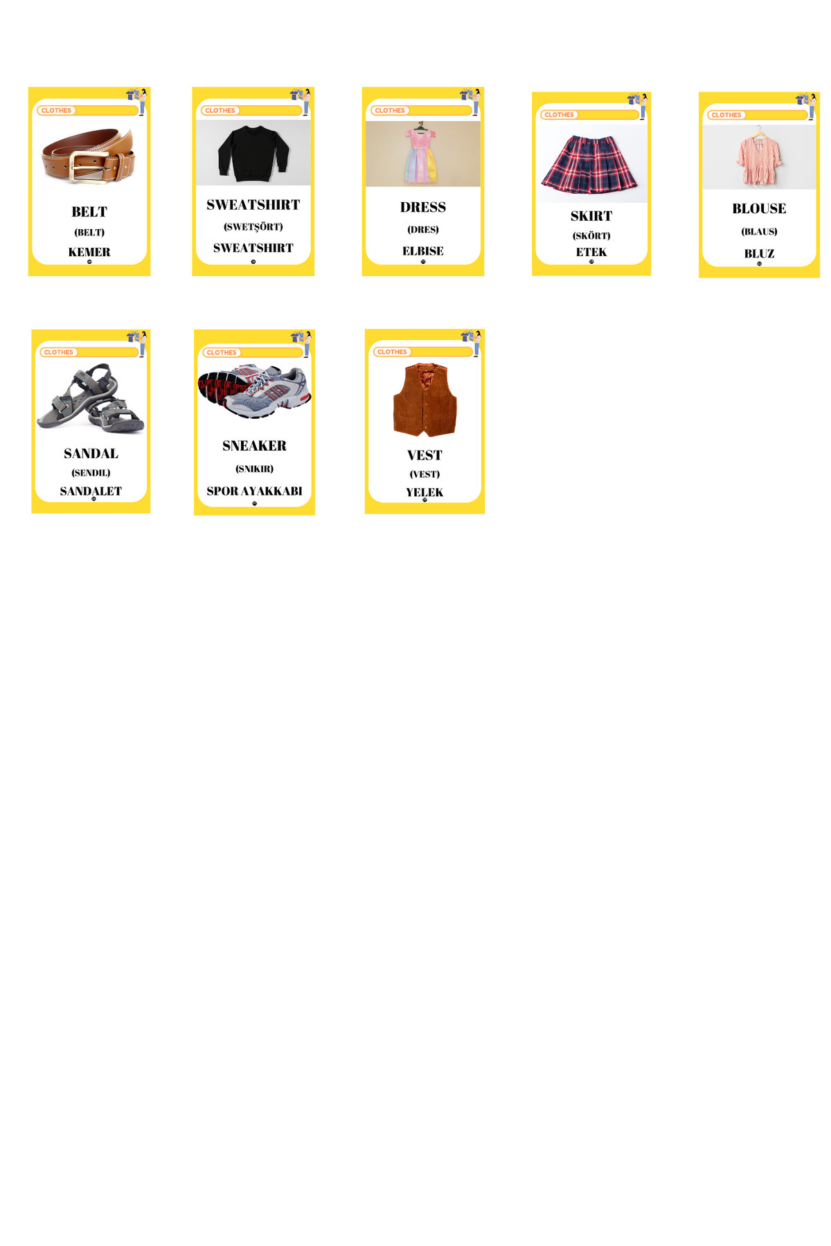 Baby İNGİLİZCE EĞİTİM FLASH KARTLARI - BLOK 5 fotoğrafı 5 (önizleme)