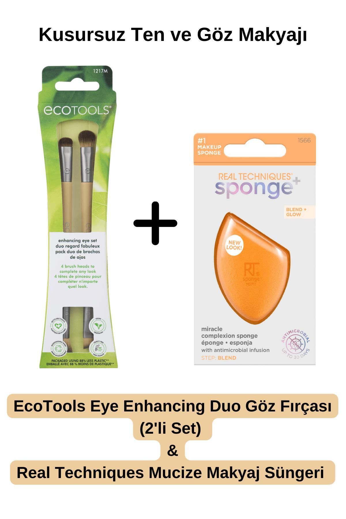 Ecotools Mucize Makyaj Süngeri/ EcoTools 2'li Göz Seti