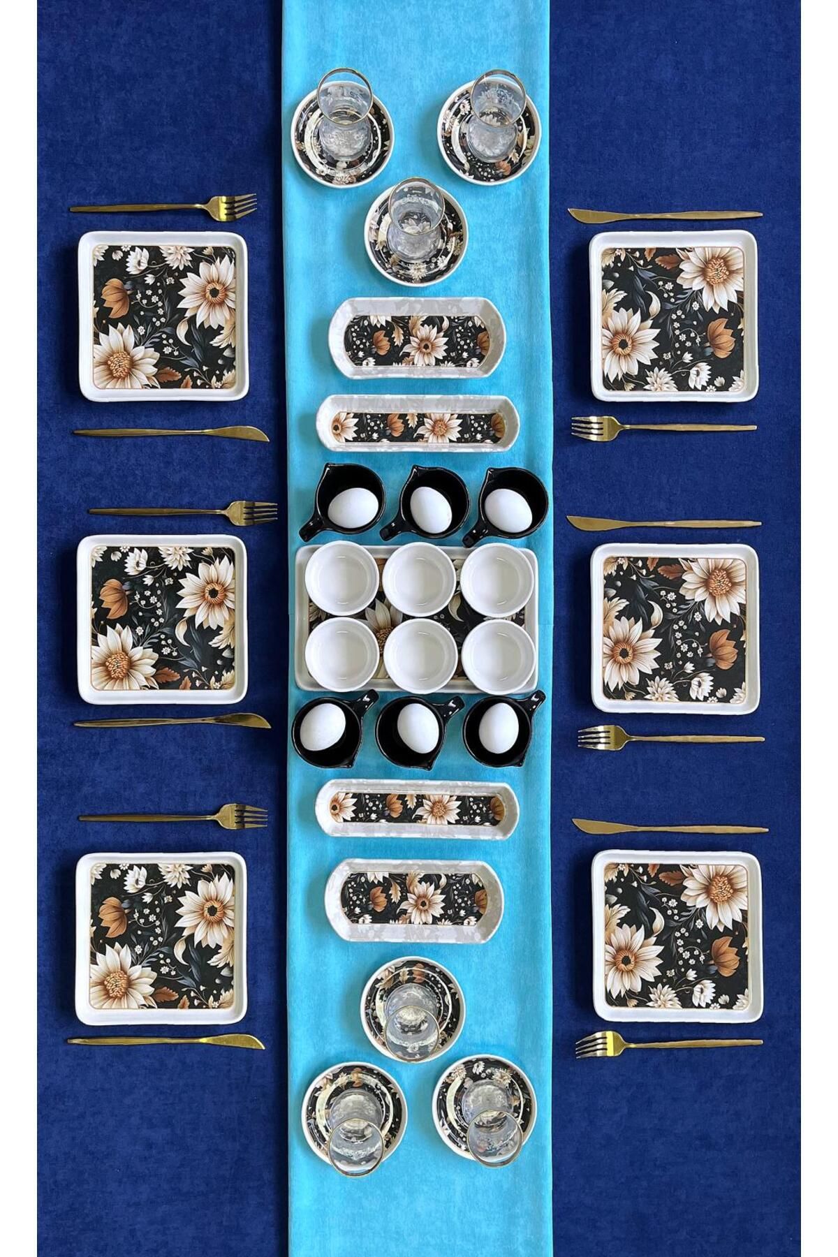 Erbaşlar-Bahreyn Luxury Relief 29 Piece Breakfast Set for 6 1