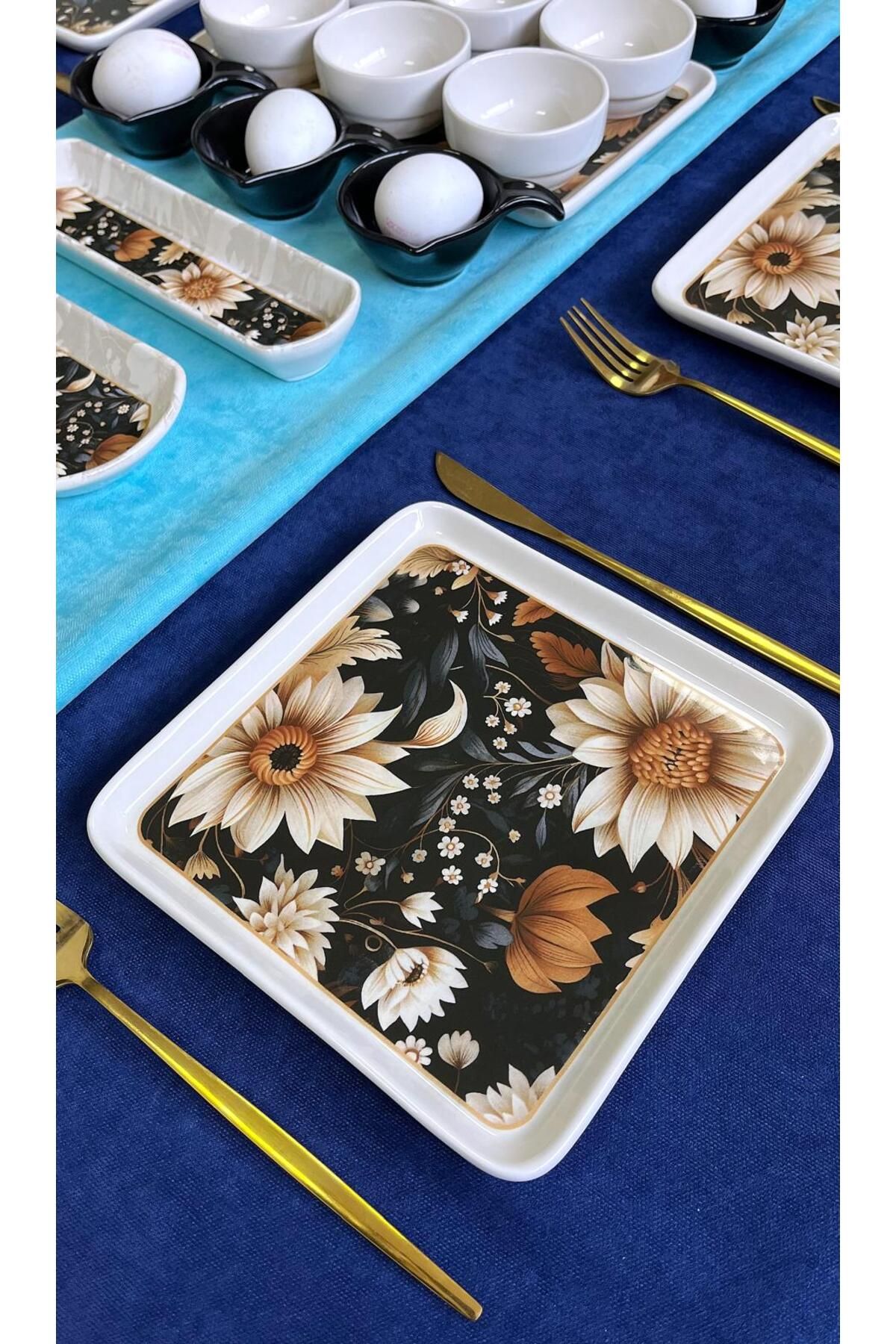 Erbaşlar-Bahreyn Luxury Relief 29 Piece Breakfast Set for 6 4