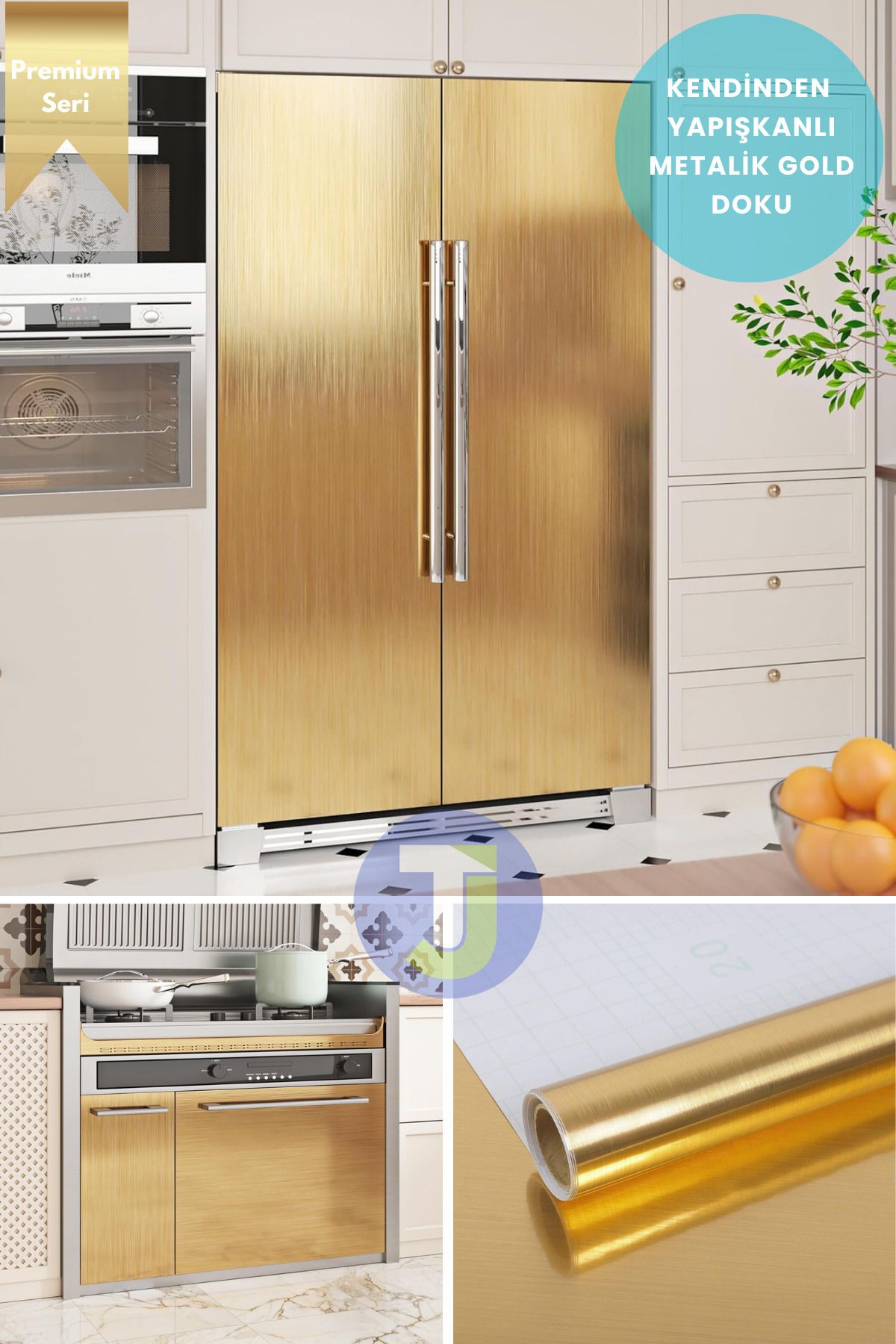 Technojet-Self-Adhesive Metallic Foil Kitchen Bathroom Countertop Wall Cabinet Table Covering 60Cmx500Cm 5