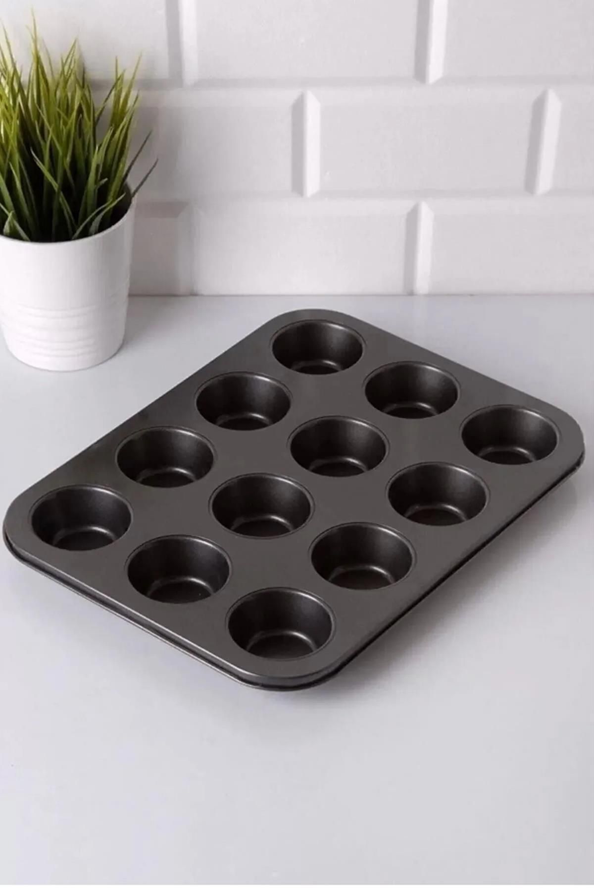 İLİVA-12 Muffin Cupcake Molds, Cupcake - Browni Cup Mold 2