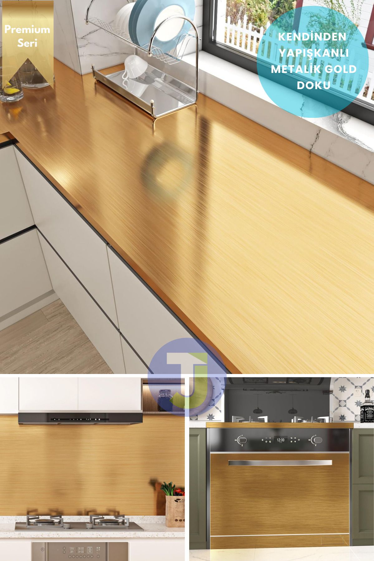 Technojet-Self-Adhesive Metallic Foil Kitchen Bathroom Countertop Wall Cabinet Table Covering 60Cmx500Cm 4