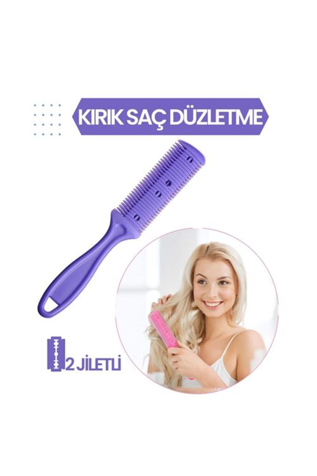 Yıldızan 2 Jiletli Kırık Saç Düzeltme İnceltme Tarağı