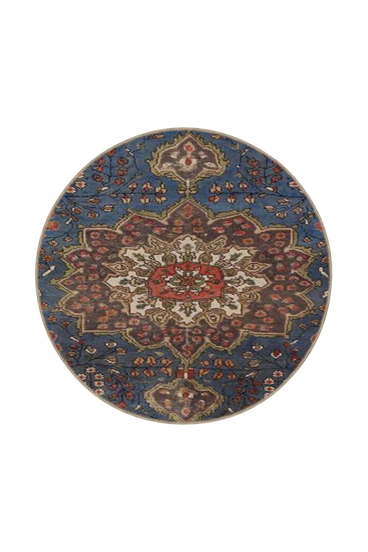 Rugs Modern Halı Berlin Blue Floral Traditional Carpet Dokuma Taban Yıkanabilir Halı berlinvip9129