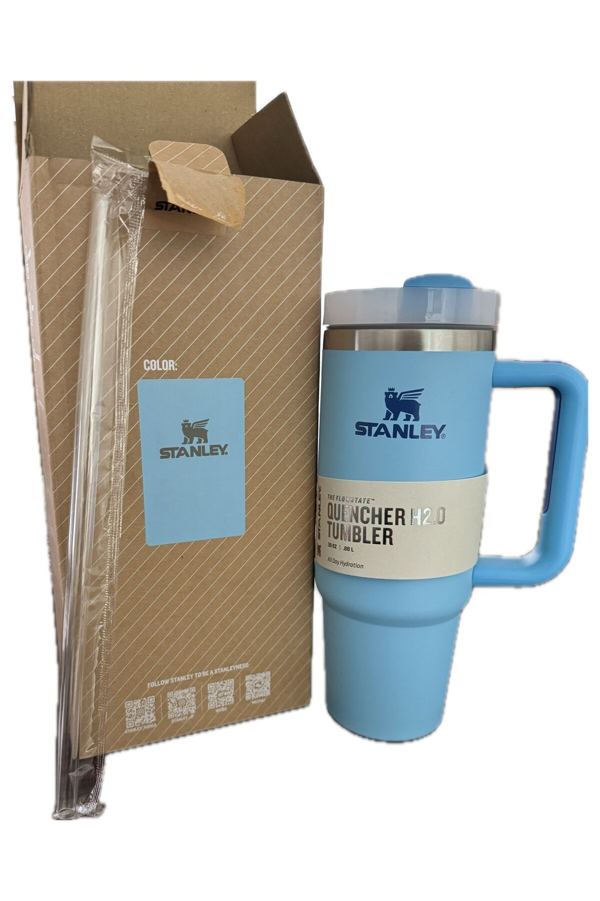 Stanley The Quencher H2.O FlowState Paslanmaz Çelik Vakum Yalıtımlı Bardak 30 oz 0.88lt mavi renk