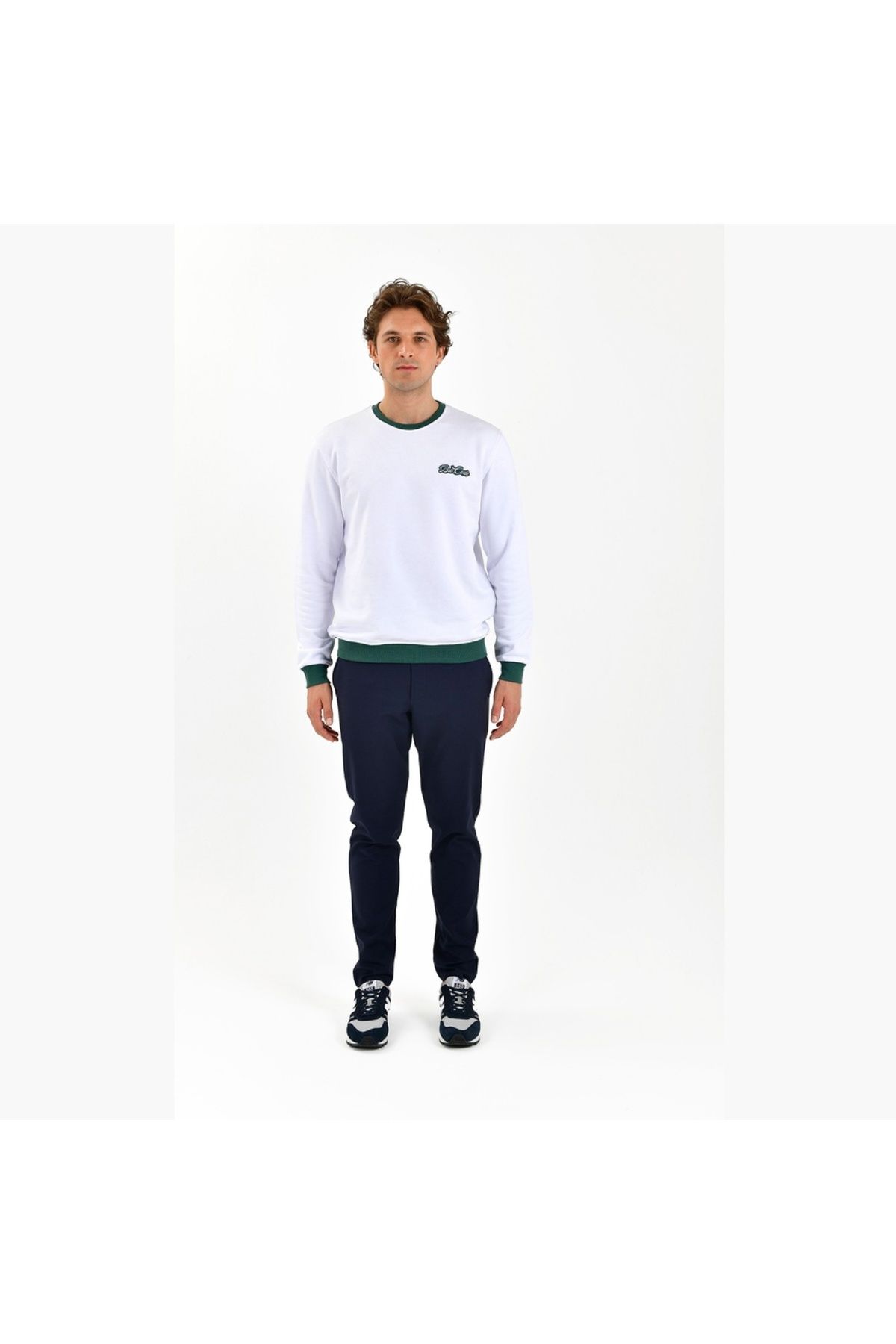 Brocode Hyper Nature Erkek Beyaz Sweatshirt (BCS2444-40)